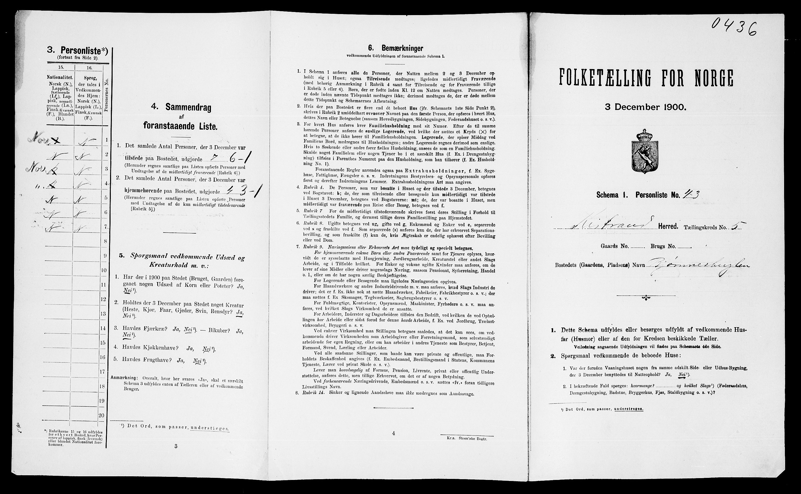 SATØ, Folketelling 1900 for 2020 Kistrand herred, 1900, s. 456