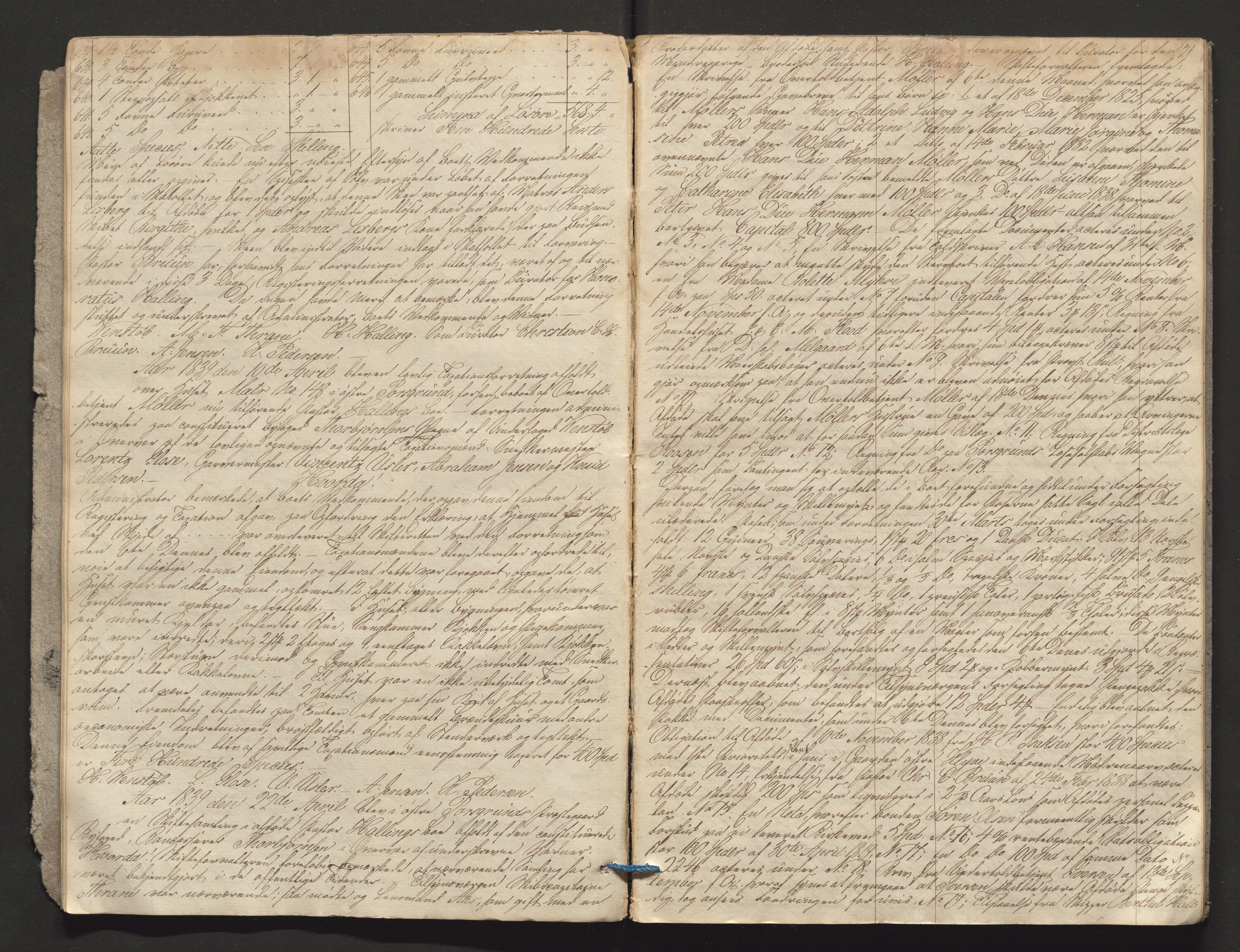 Porsgrunn byfogd, AV/SAKO-A-106/H/Hb/L0003: Skifteprotokoll, 1839-1842, s. 20-21