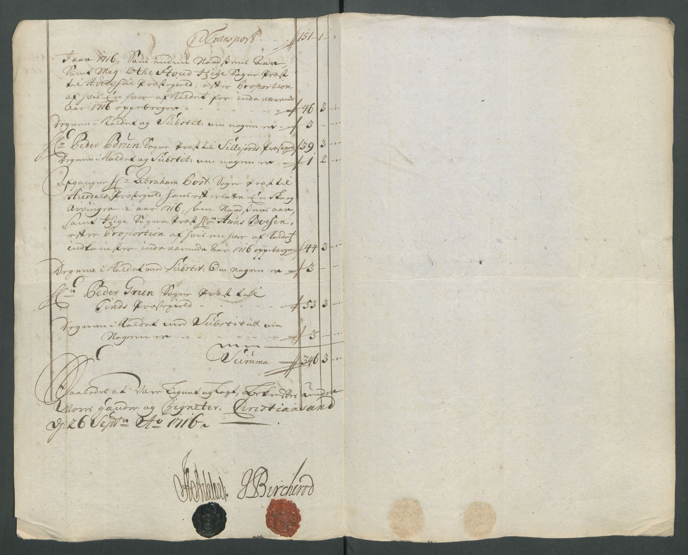 Rentekammeret inntil 1814, Reviderte regnskaper, Fogderegnskap, AV/RA-EA-4092/R36/L2128: Fogderegnskap Øvre og Nedre Telemark og Bamble, 1716, s. 153