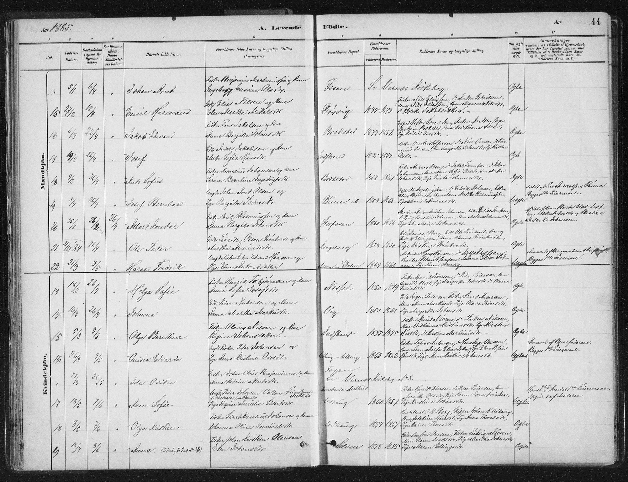 Ministerialprotokoller, klokkerbøker og fødselsregistre - Sør-Trøndelag, SAT/A-1456/659/L0739: Ministerialbok nr. 659A09, 1879-1893, s. 44