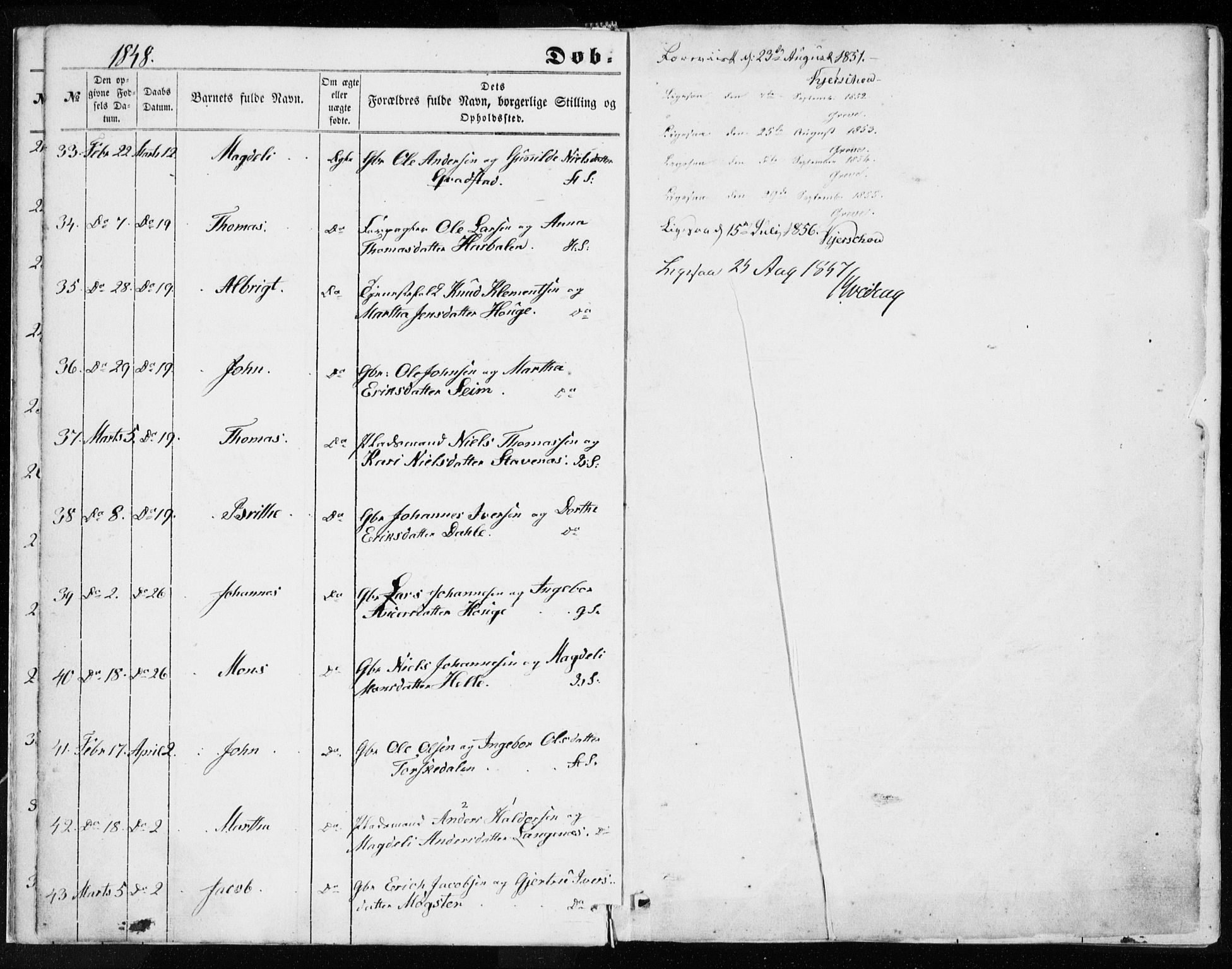 Haus sokneprestembete, AV/SAB-A-75601/H/Haa: Ministerialbok nr. A 16 I, 1848-1857, s. 5
