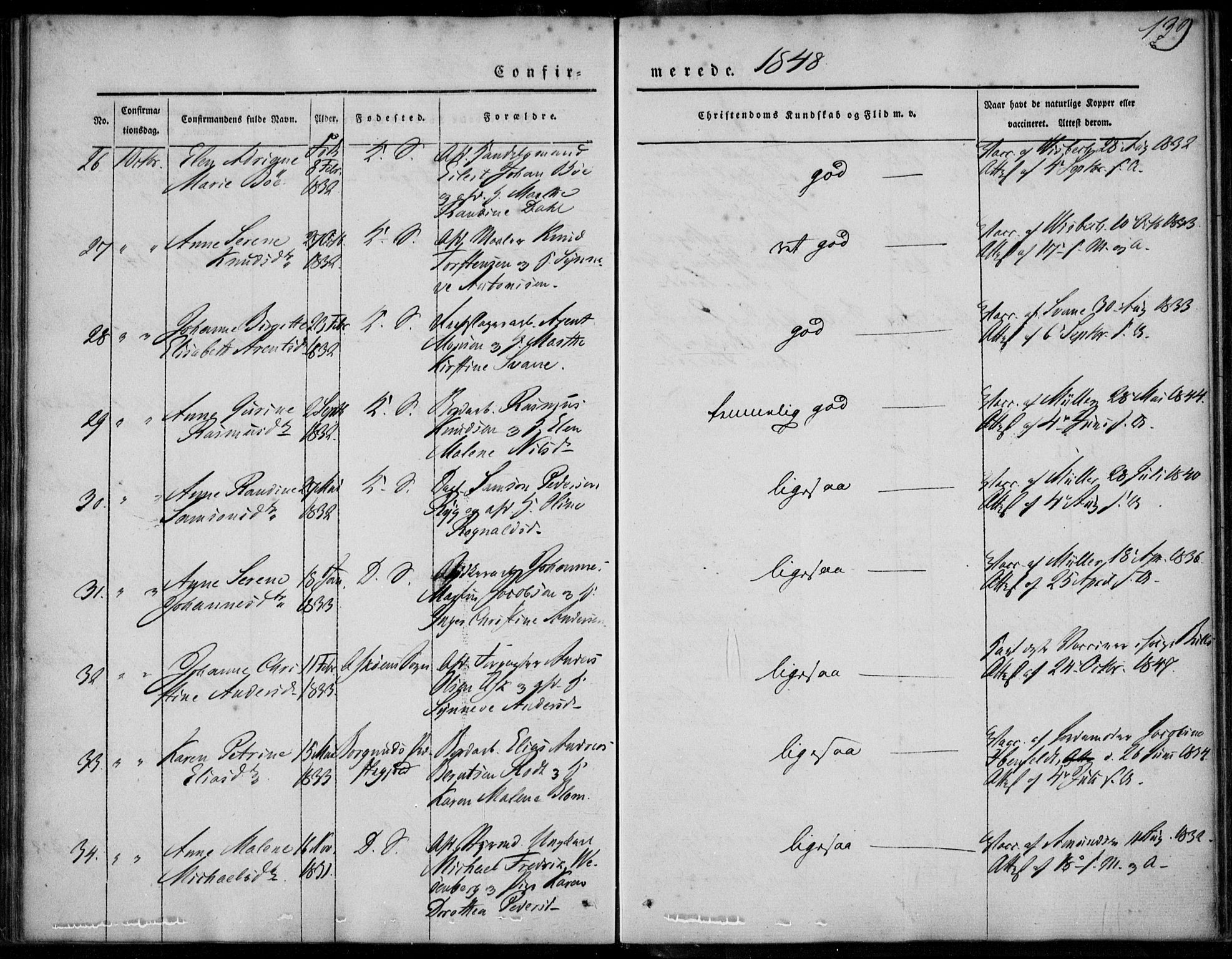 Korskirken sokneprestembete, SAB/A-76101/H/Haa/L0026: Ministerialbok nr. C 2, 1842-1854, s. 139