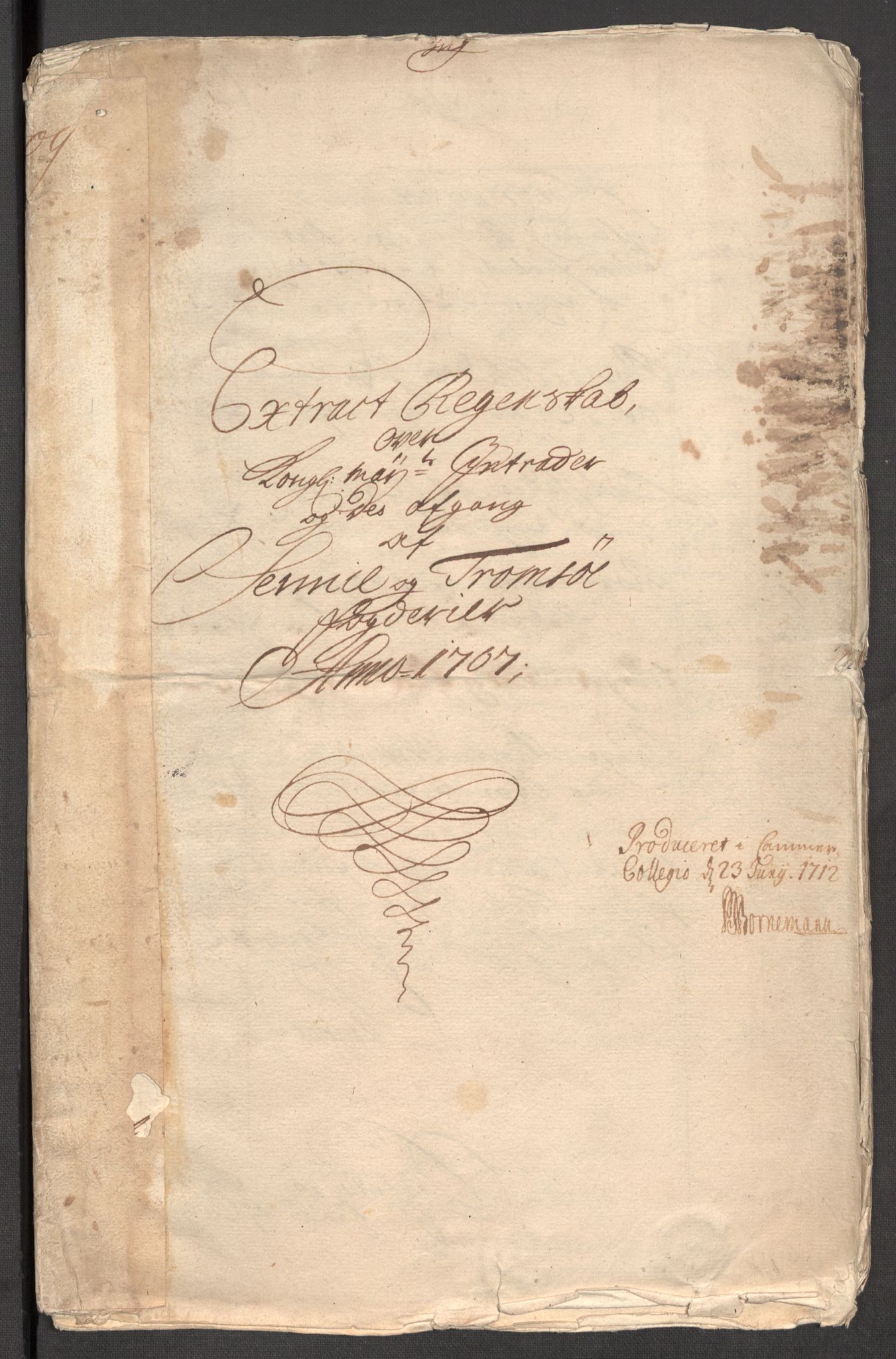 Rentekammeret inntil 1814, Reviderte regnskaper, Fogderegnskap, RA/EA-4092/R68/L4756: Fogderegnskap Senja og Troms, 1705-1707, s. 267