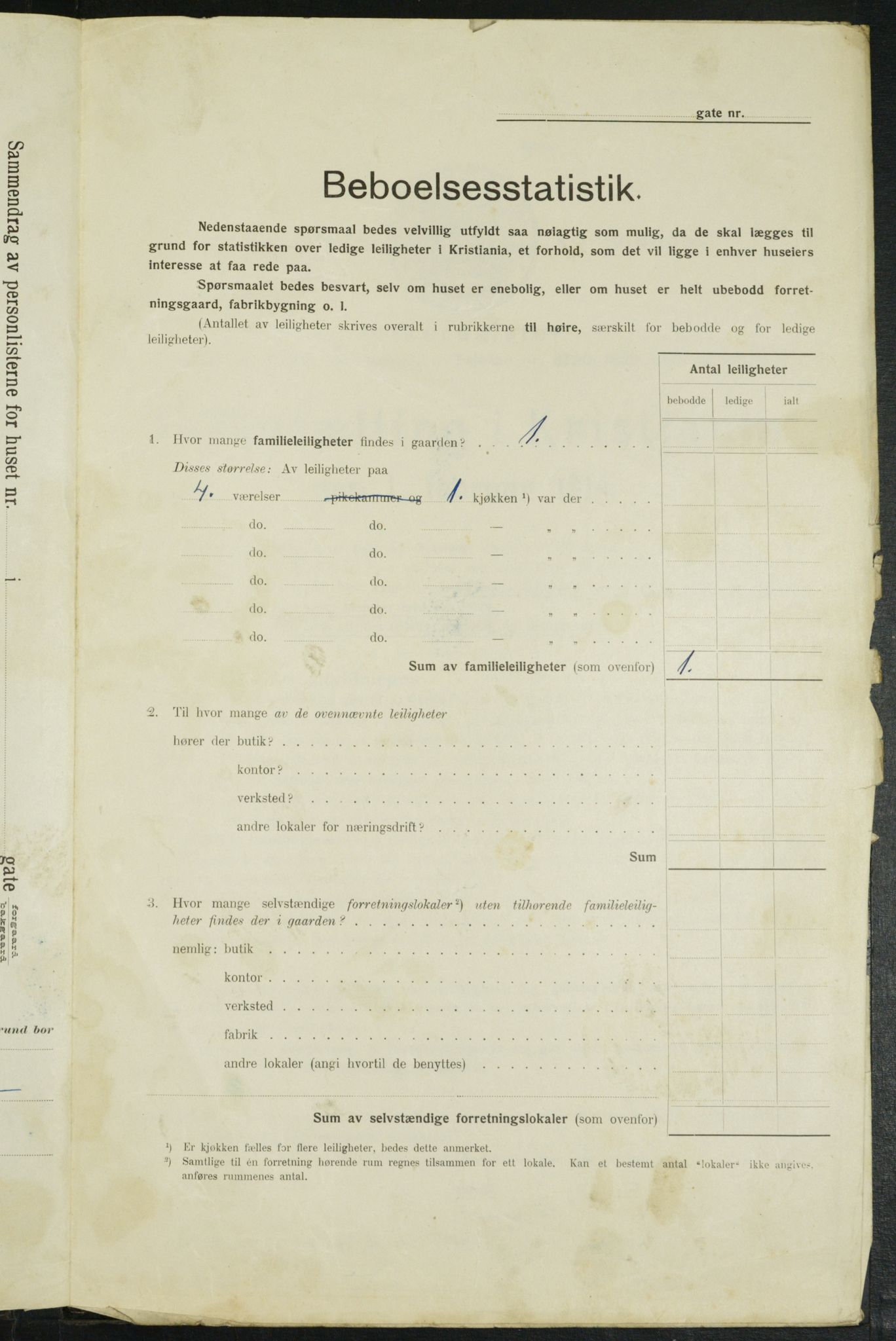 OBA, Kommunal folketelling 1.2.1914 for Kristiania, 1914, s. 127279