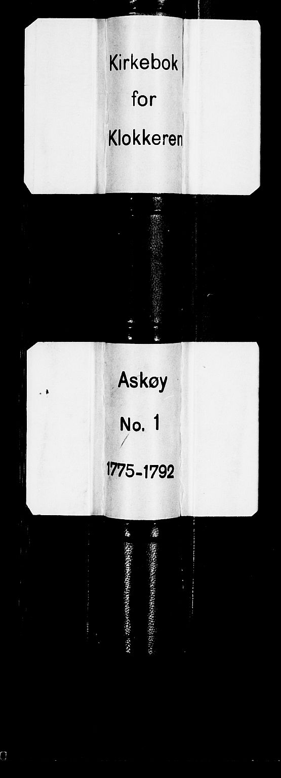 Askøy Sokneprestembete, SAB/A-74101/H/Ha/Hab/Haba/L0001: Klokkerbok nr. A 1, 1775-1792