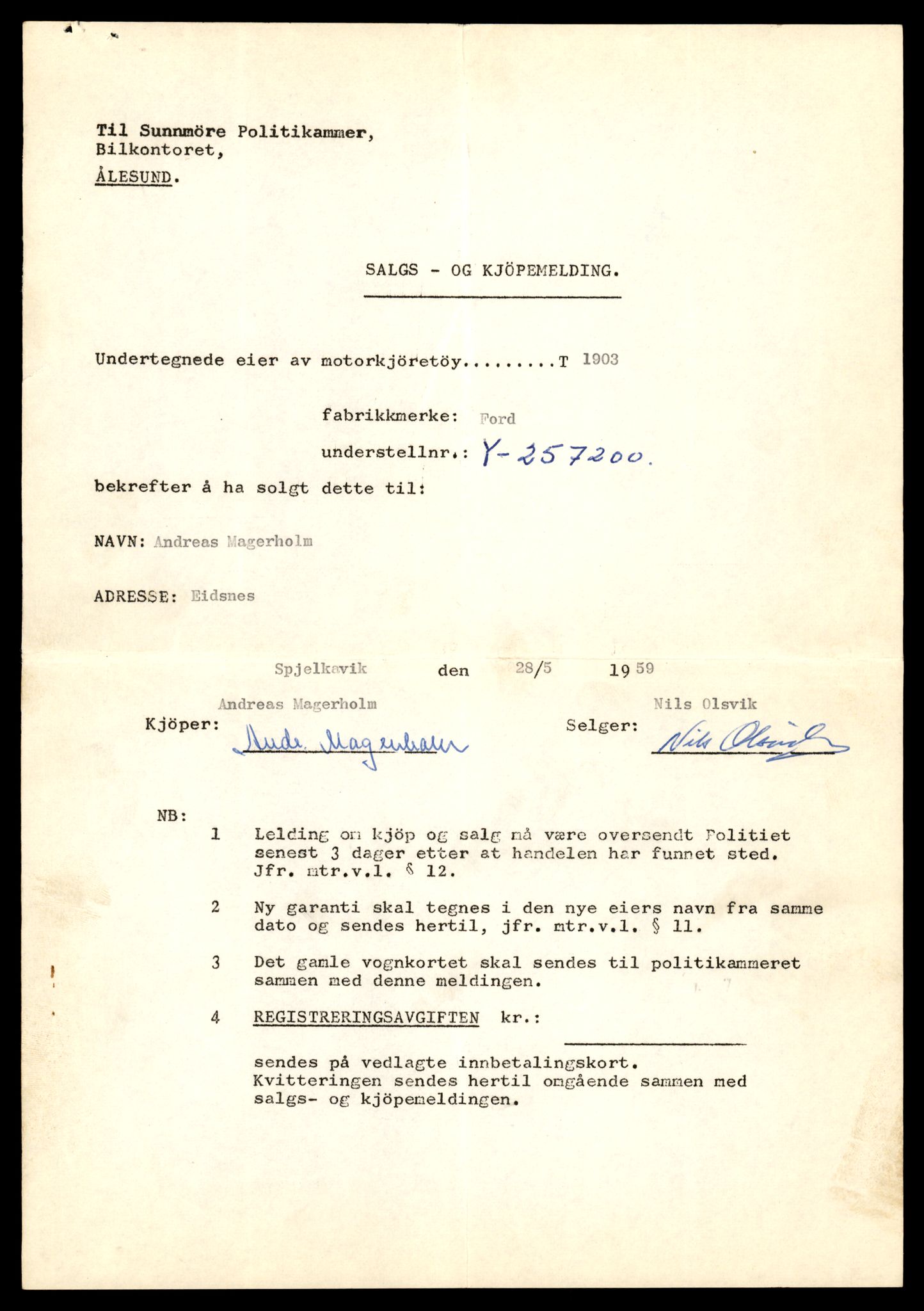 Møre og Romsdal vegkontor - Ålesund trafikkstasjon, AV/SAT-A-4099/F/Fe/L0016: Registreringskort for kjøretøy T 1851 - T 1984, 1927-1998, s. 1123