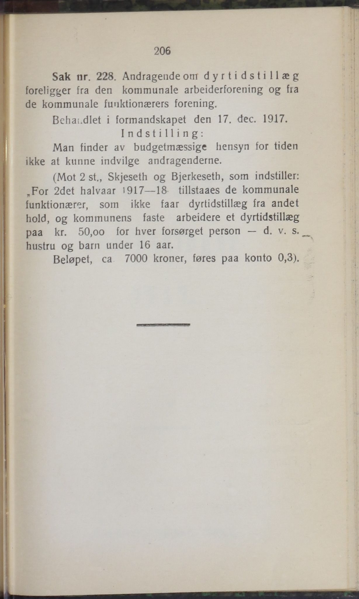 Narvik kommune. Formannskap , AIN/K-18050.150/A/Ab/L0007: Møtebok, 1917