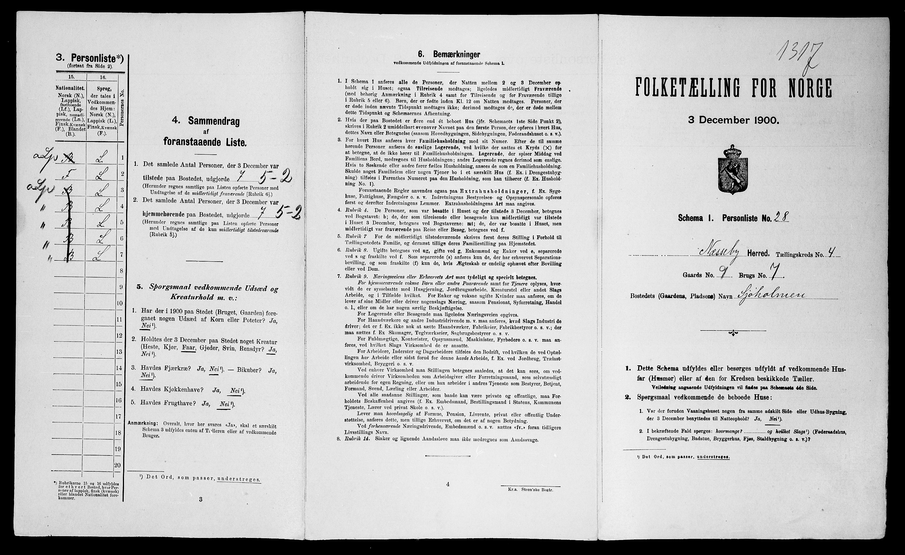 SATØ, Folketelling 1900 for 2027 Nesseby herred, 1900, s. 405