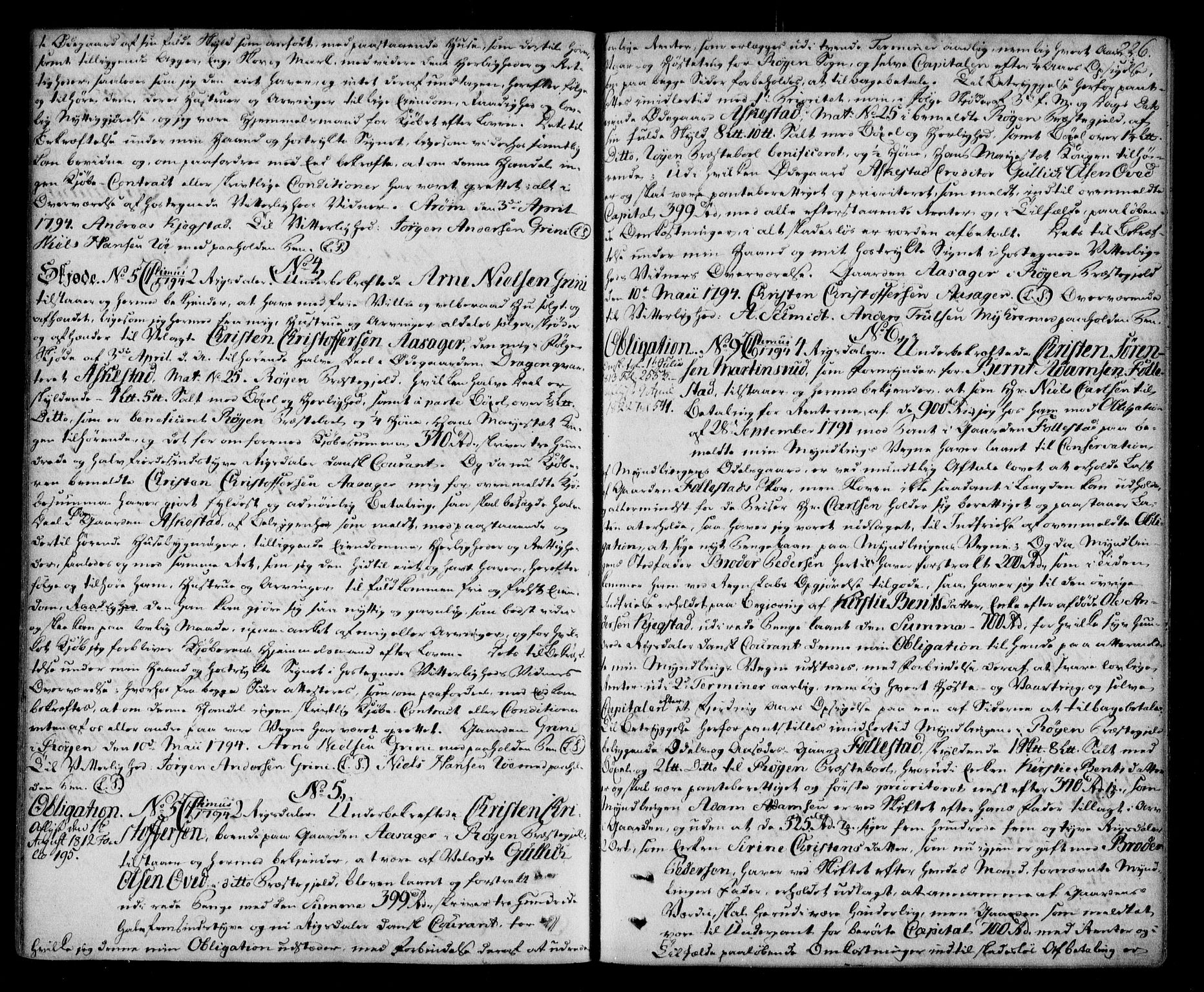 Lier, Røyken og Hurum sorenskriveri, SAKO/A-89/G/Ga/Gaa/L0005: Pantebok nr. V, 1788-1801, s. 226