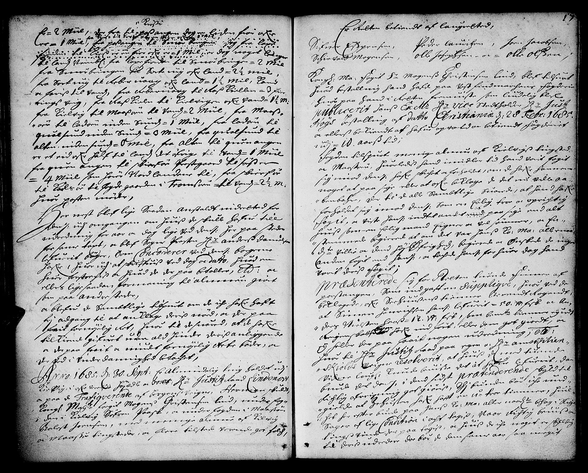 Finnmark sorenskriveri, AV/SATØ-S-0053/F/Fa/L0021: Justisprotokoller, 1685-1688, s. 16b-17a