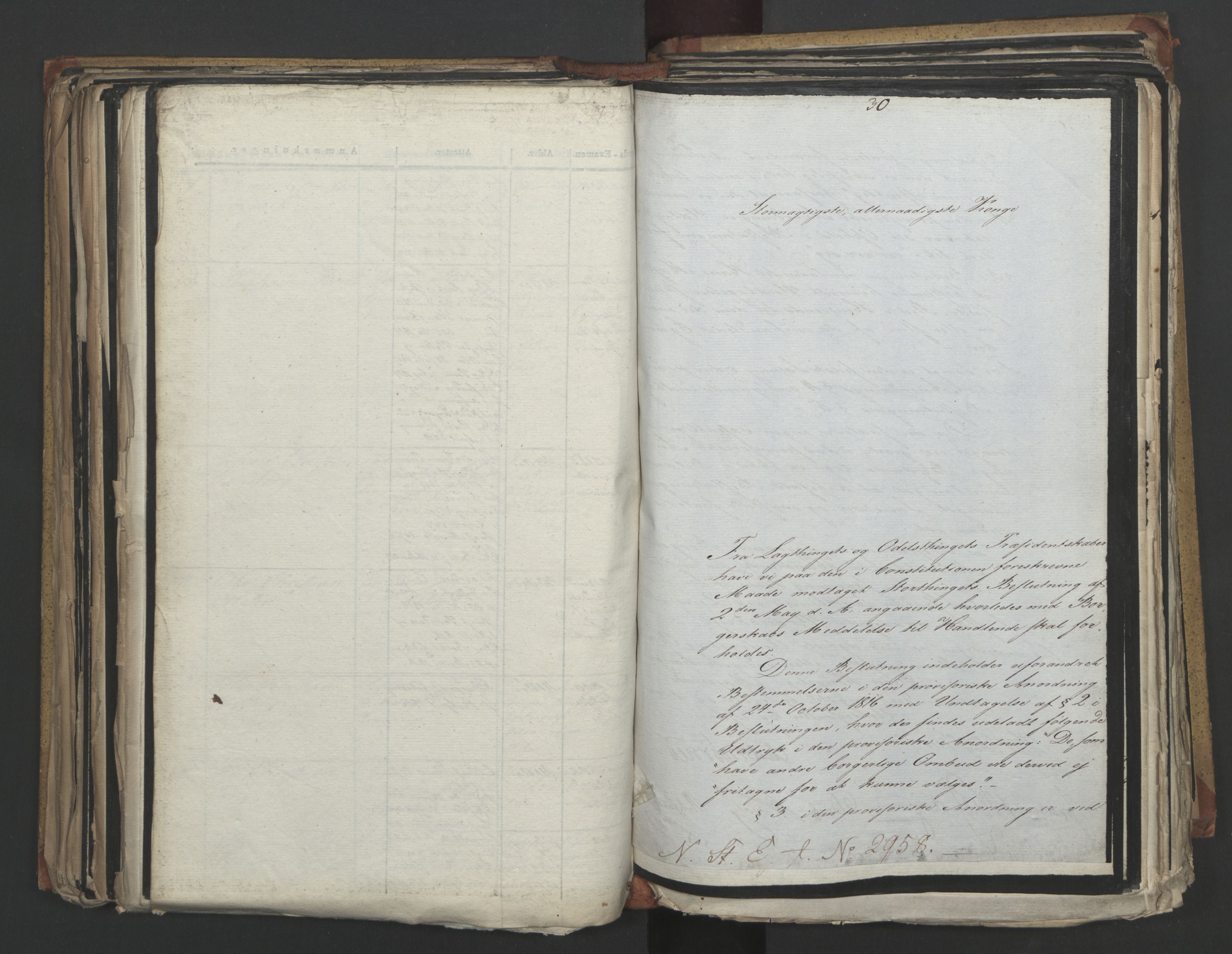 Statsrådsavdelingen i Stockholm, RA/S-1003/D/Da/L0014: Regjeringsinnstillinger nr. 2890-3057, 1818, s. 264