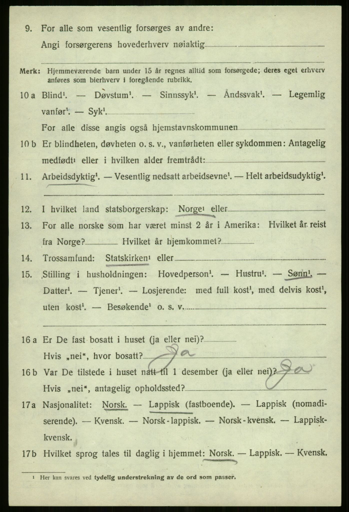SATØ, Folketelling 1920 for 1938 Lyngen herred, 1920, s. 6579