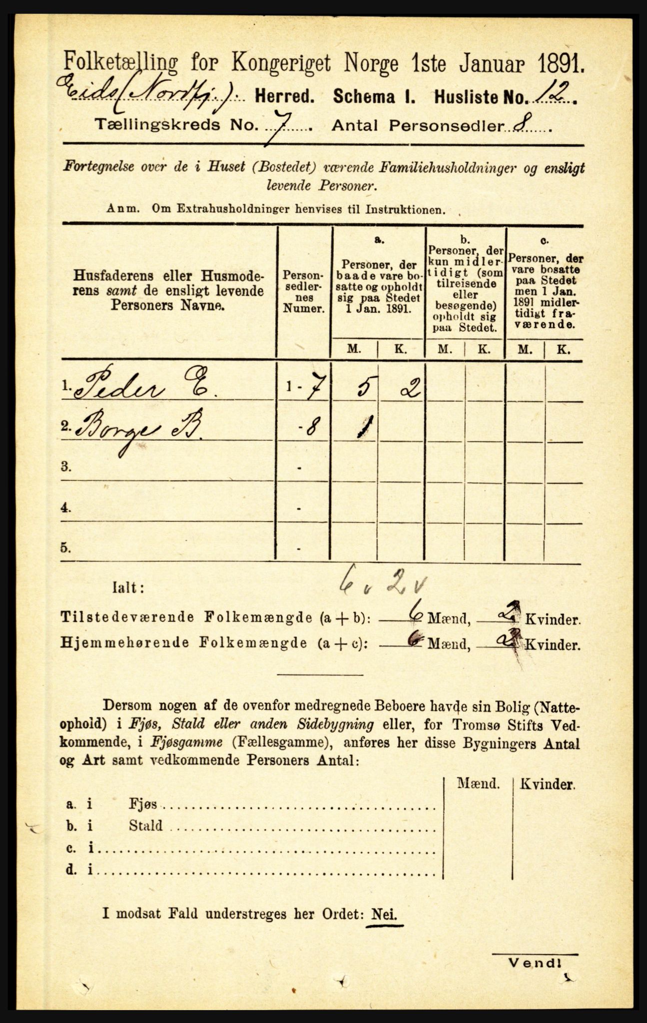 RA, Folketelling 1891 for 1443 Eid herred, 1891, s. 1766