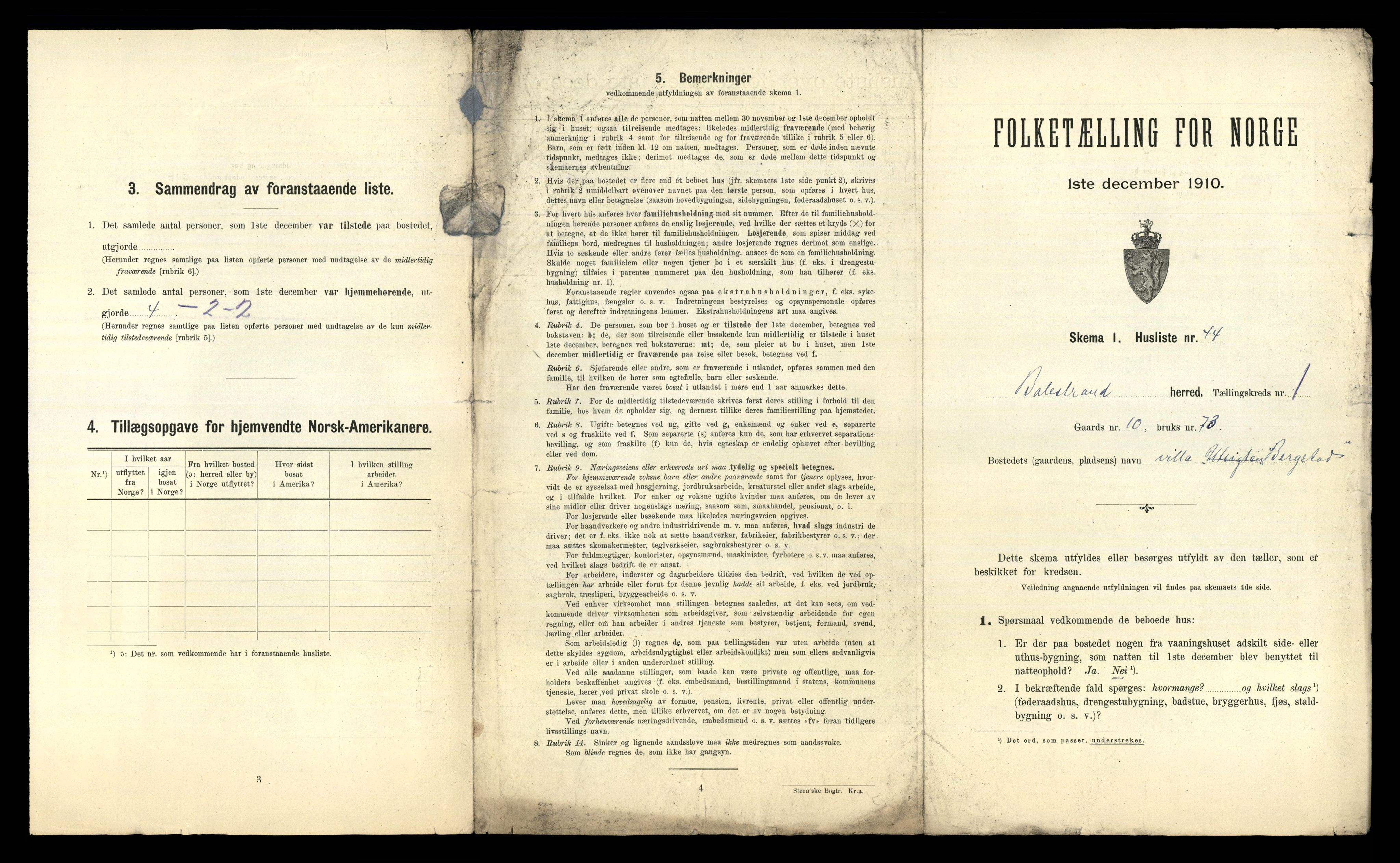 RA, Folketelling 1910 for 1418 Balestrand herred, 1910, s. 132