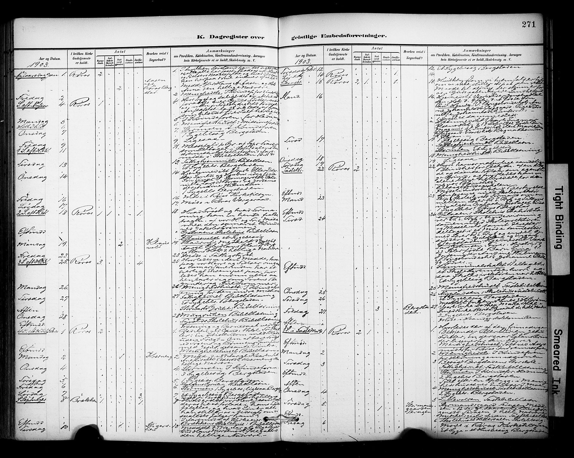 Ministerialprotokoller, klokkerbøker og fødselsregistre - Sør-Trøndelag, AV/SAT-A-1456/681/L0936: Ministerialbok nr. 681A14, 1899-1908, s. 271
