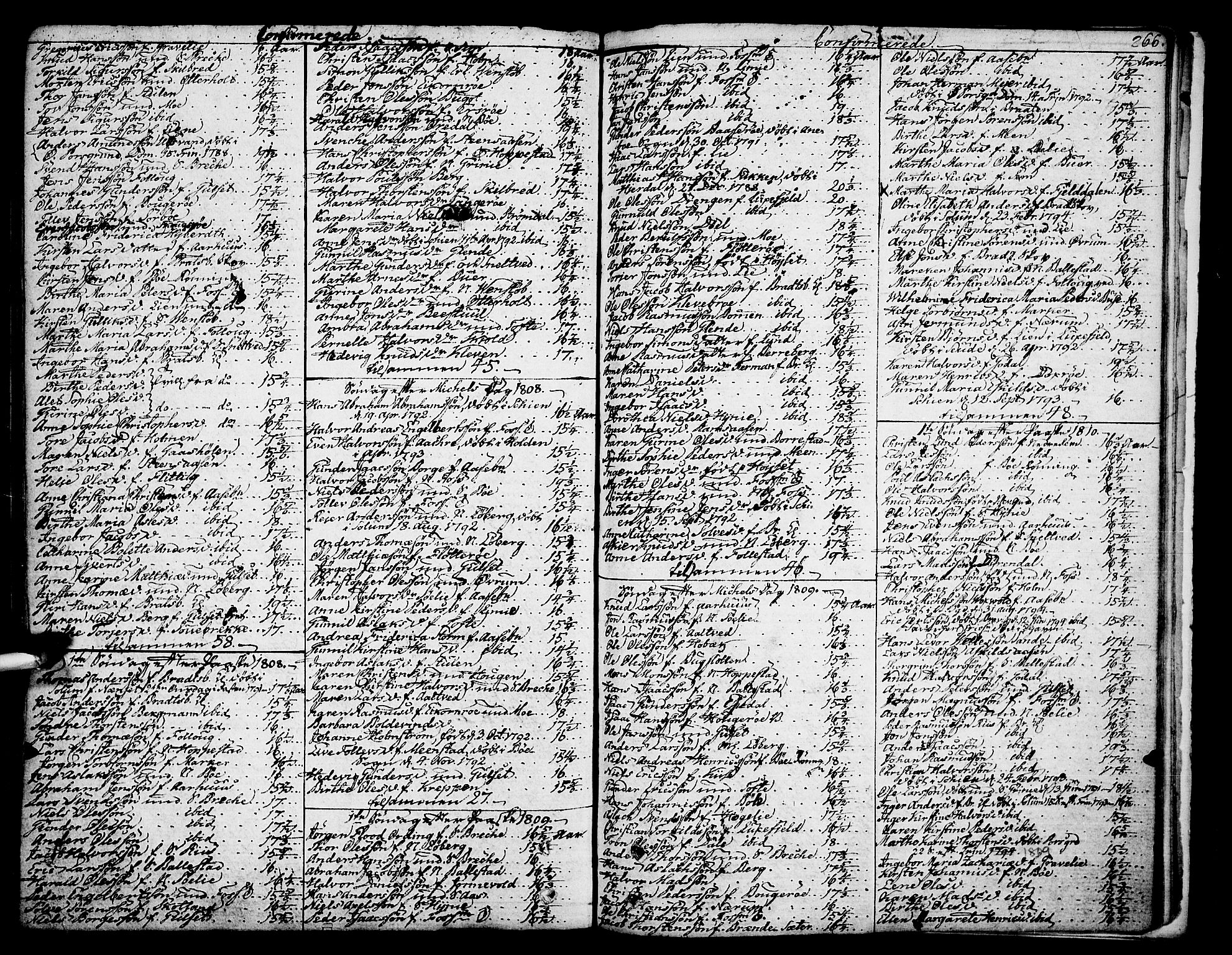 Gjerpen kirkebøker, SAKO/A-265/F/Fa/L0003: Ministerialbok nr. I 3, 1796-1814, s. 266