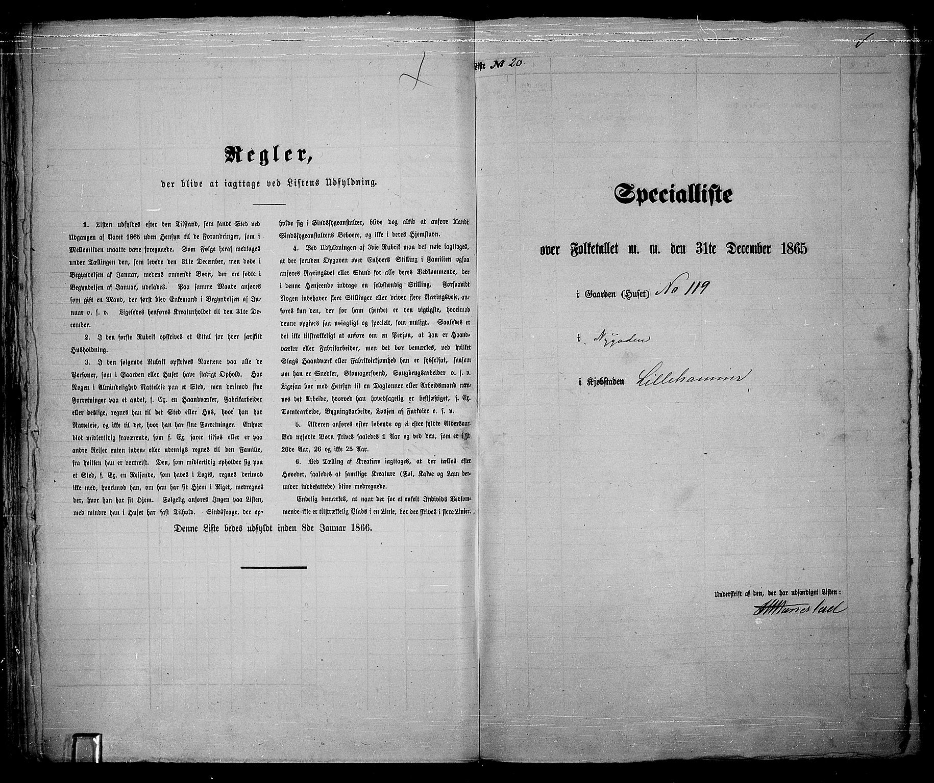 RA, Folketelling 1865 for 0501B Fåberg prestegjeld, Lillehammer kjøpstad, 1865, s. 46