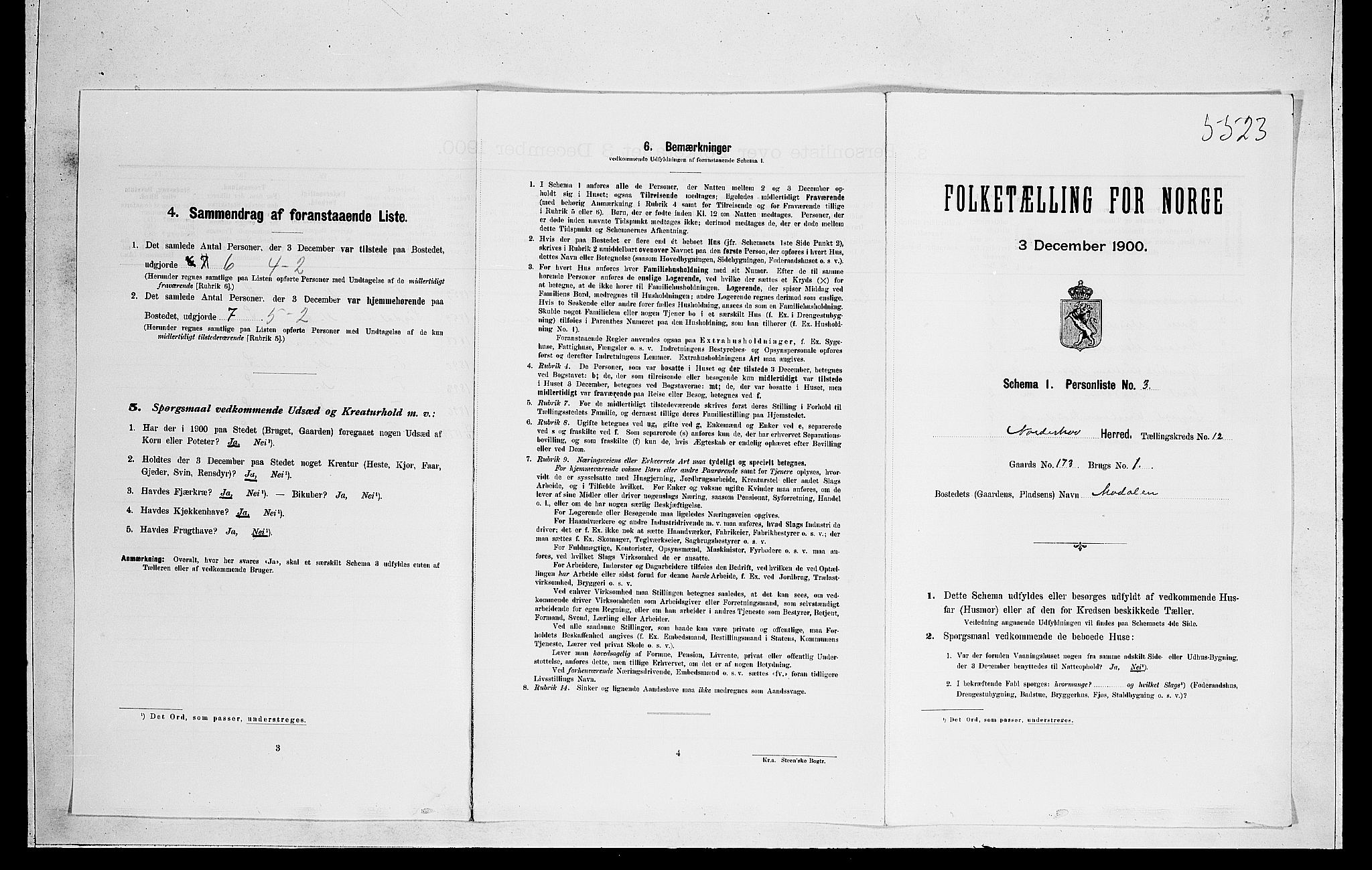 RA, Folketelling 1900 for 0613 Norderhov herred, 1900, s. 2647