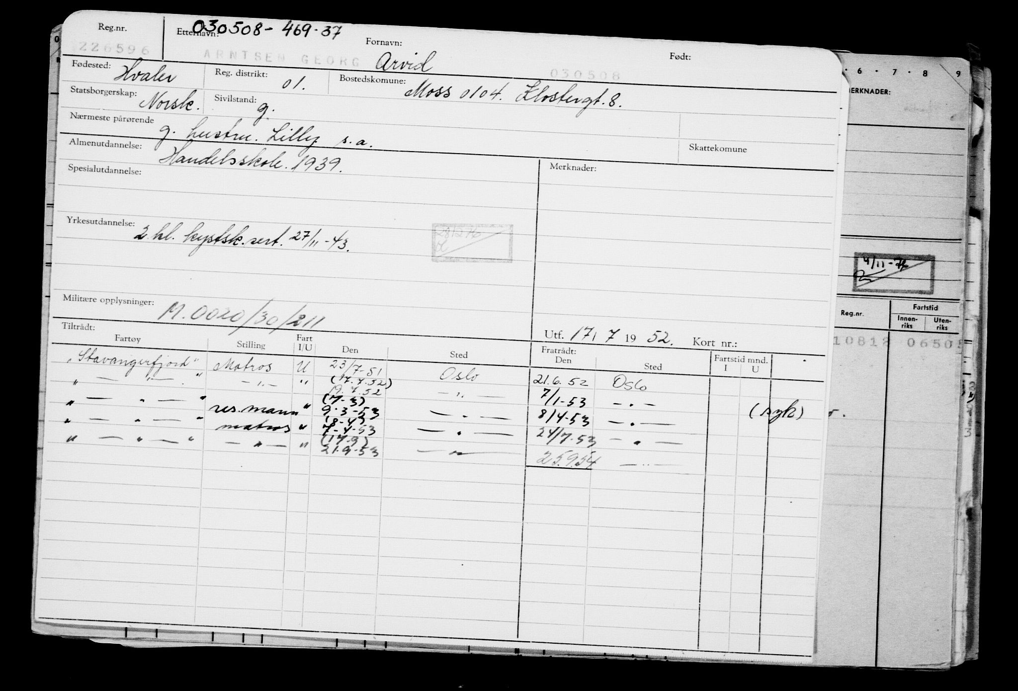 Direktoratet for sjømenn, AV/RA-S-3545/G/Gb/L0077: Hovedkort, 1908, s. 31