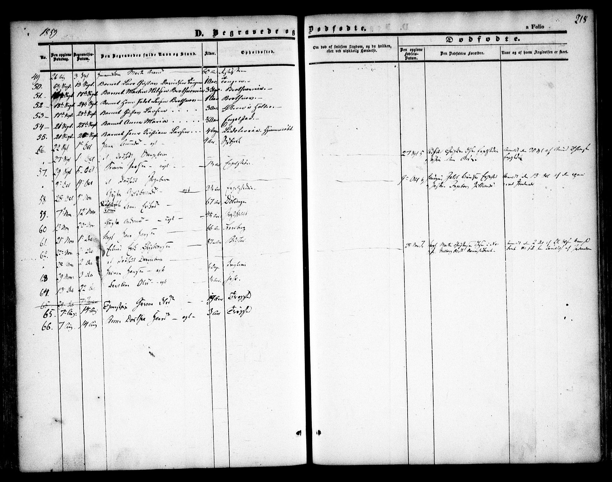 Nannestad prestekontor Kirkebøker, SAO/A-10414a/F/Fa/L0011: Ministerialbok nr. I 11, 1850-1859, s. 218