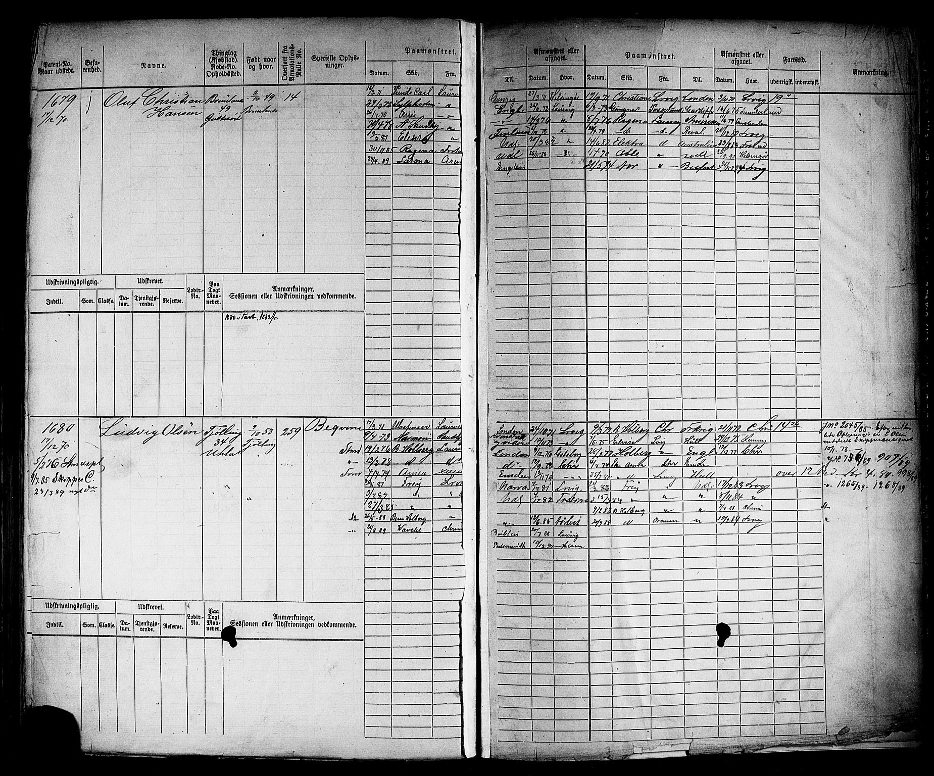 Larvik innrulleringskontor, AV/SAKO-A-787/F/Fc/L0004: Hovedrulle, 1868, s. 423