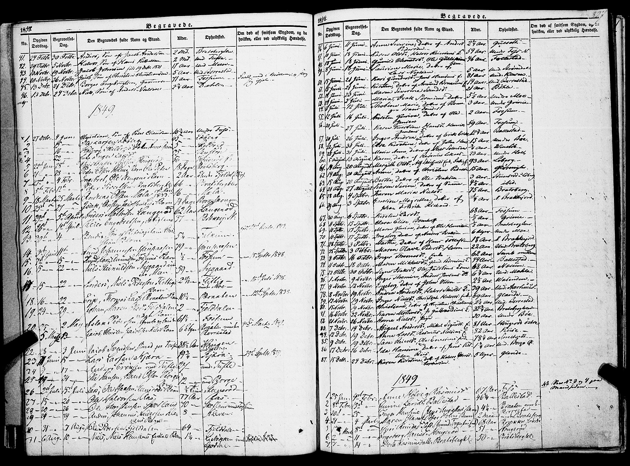 Gjerpen kirkebøker, AV/SAKO-A-265/F/Fa/L0007b: Ministerialbok nr. I 7B, 1834-1857, s. 327