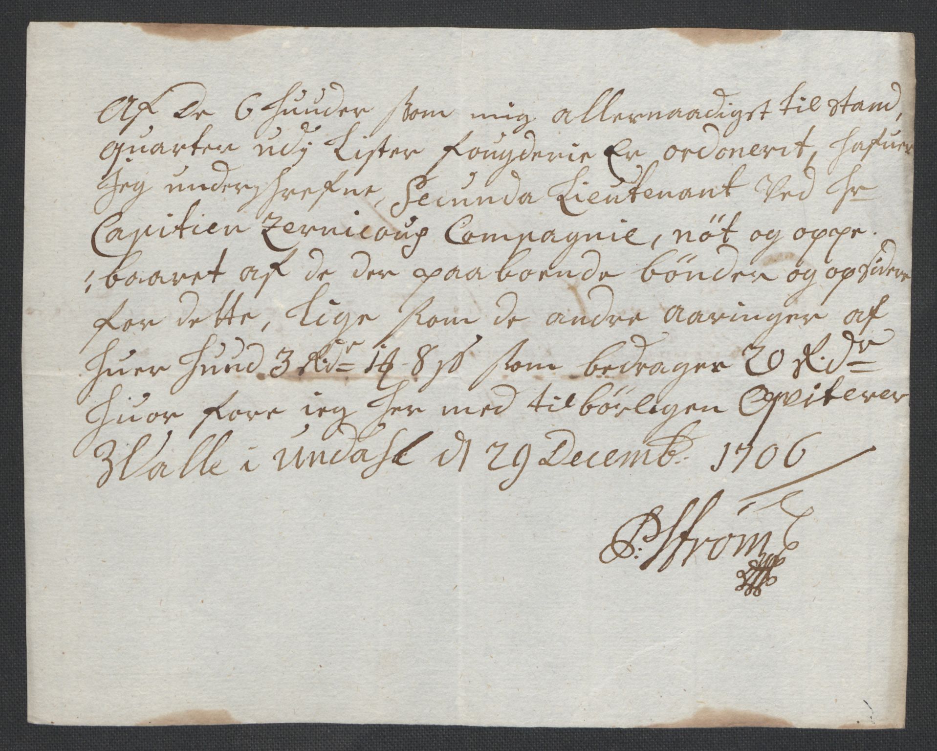 Rentekammeret inntil 1814, Reviderte regnskaper, Fogderegnskap, AV/RA-EA-4092/R43/L2551: Fogderegnskap Lista og Mandal, 1705-1709, s. 307