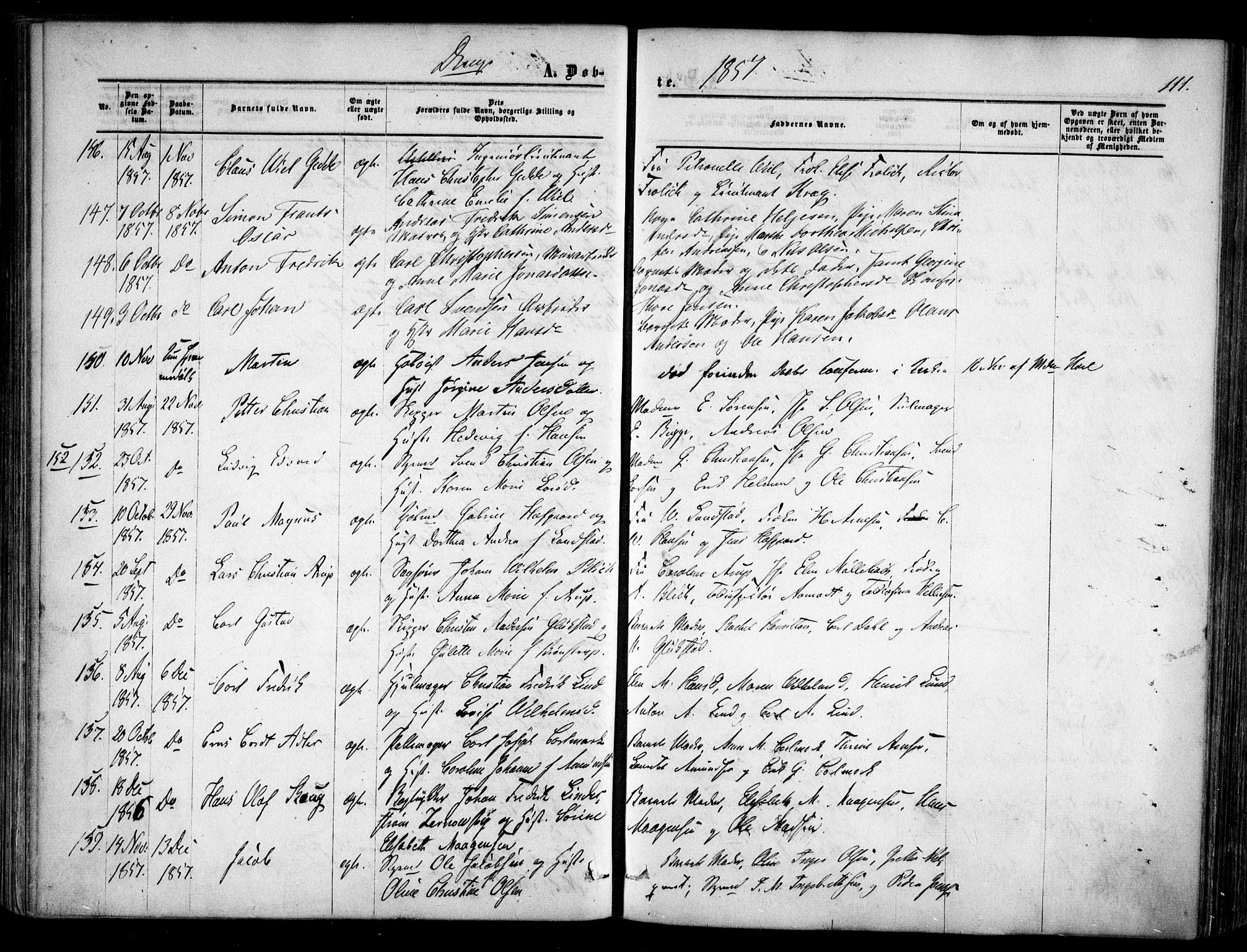 Halden prestekontor Kirkebøker, AV/SAO-A-10909/F/Fa/L0007: Ministerialbok nr. I 7, 1857-1865, s. 111