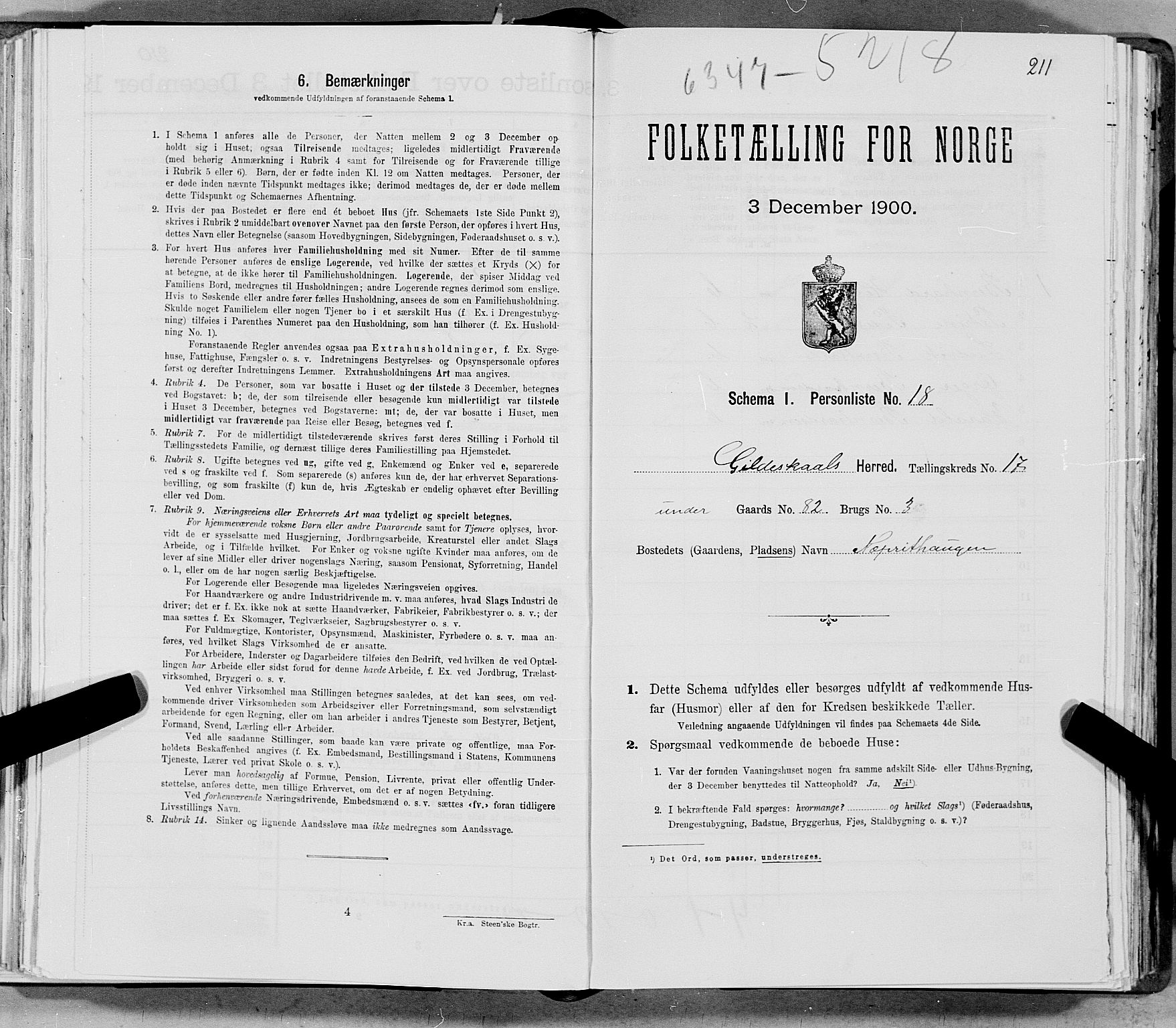 SAT, Folketelling 1900 for 1838 Gildeskål herred, 1900, s. 1720