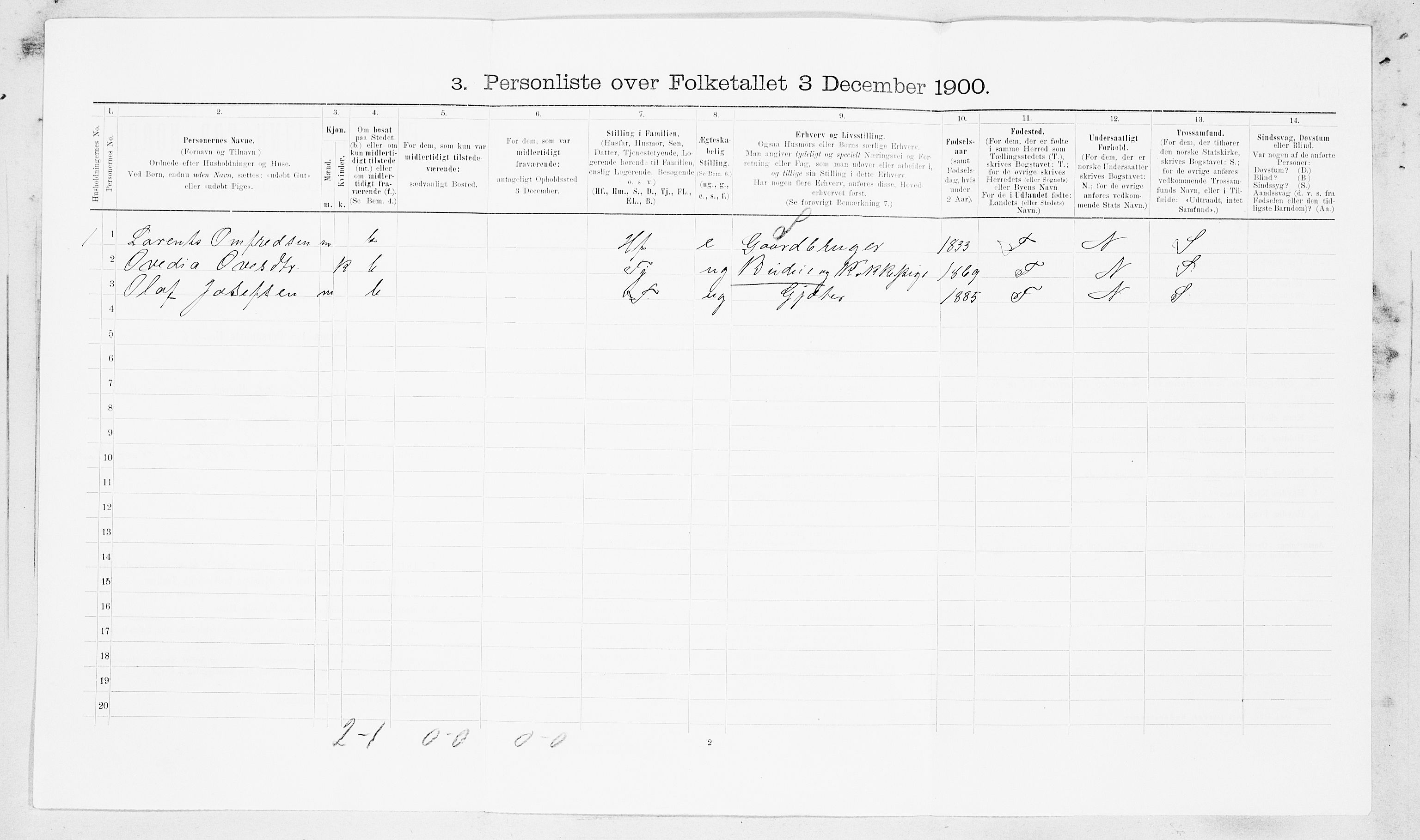 SAT, Folketelling 1900 for 1621 Ørland herred, 1900, s. 307