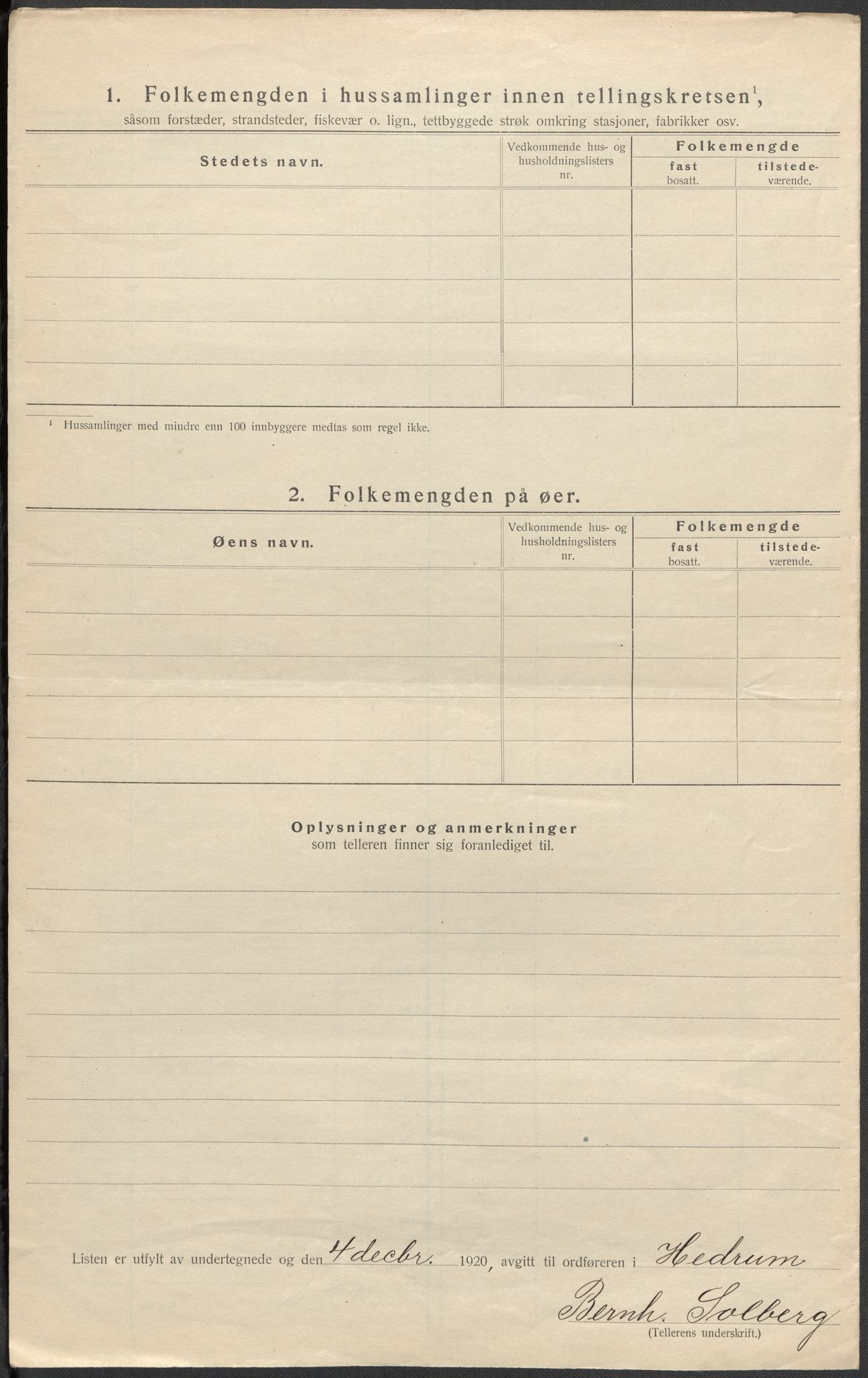 SAKO, Folketelling 1920 for 0727 Hedrum herred, 1920, s. 36