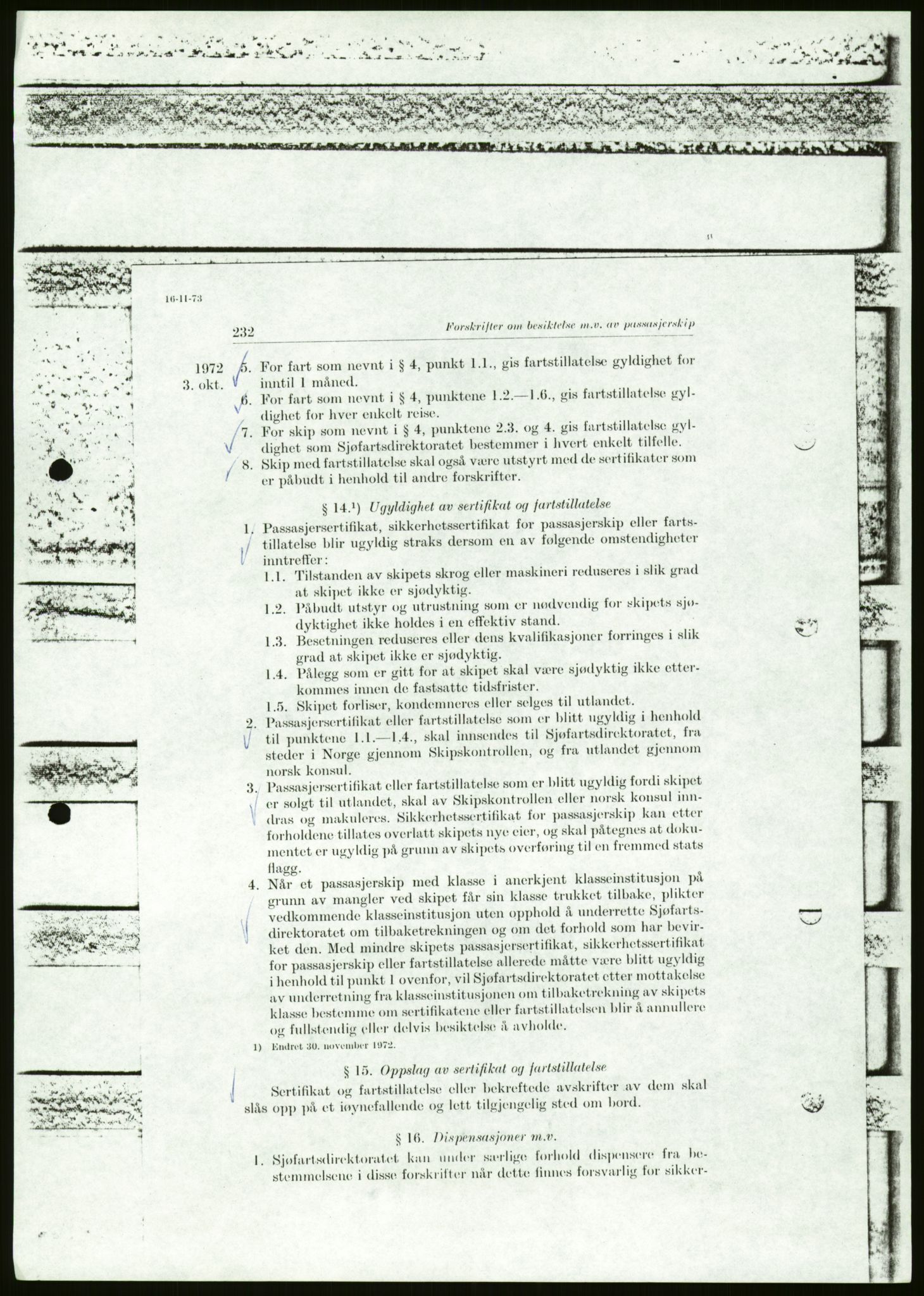 Sjøfartsdirektoratet med forløpere, generelt arkiv, AV/RA-S-1407/D/Du/Duc/L0642/0001: Skipskontrollen - Forskrifter / Forskrift om utleiebåter (2 mapper), 1978-1987, s. 127