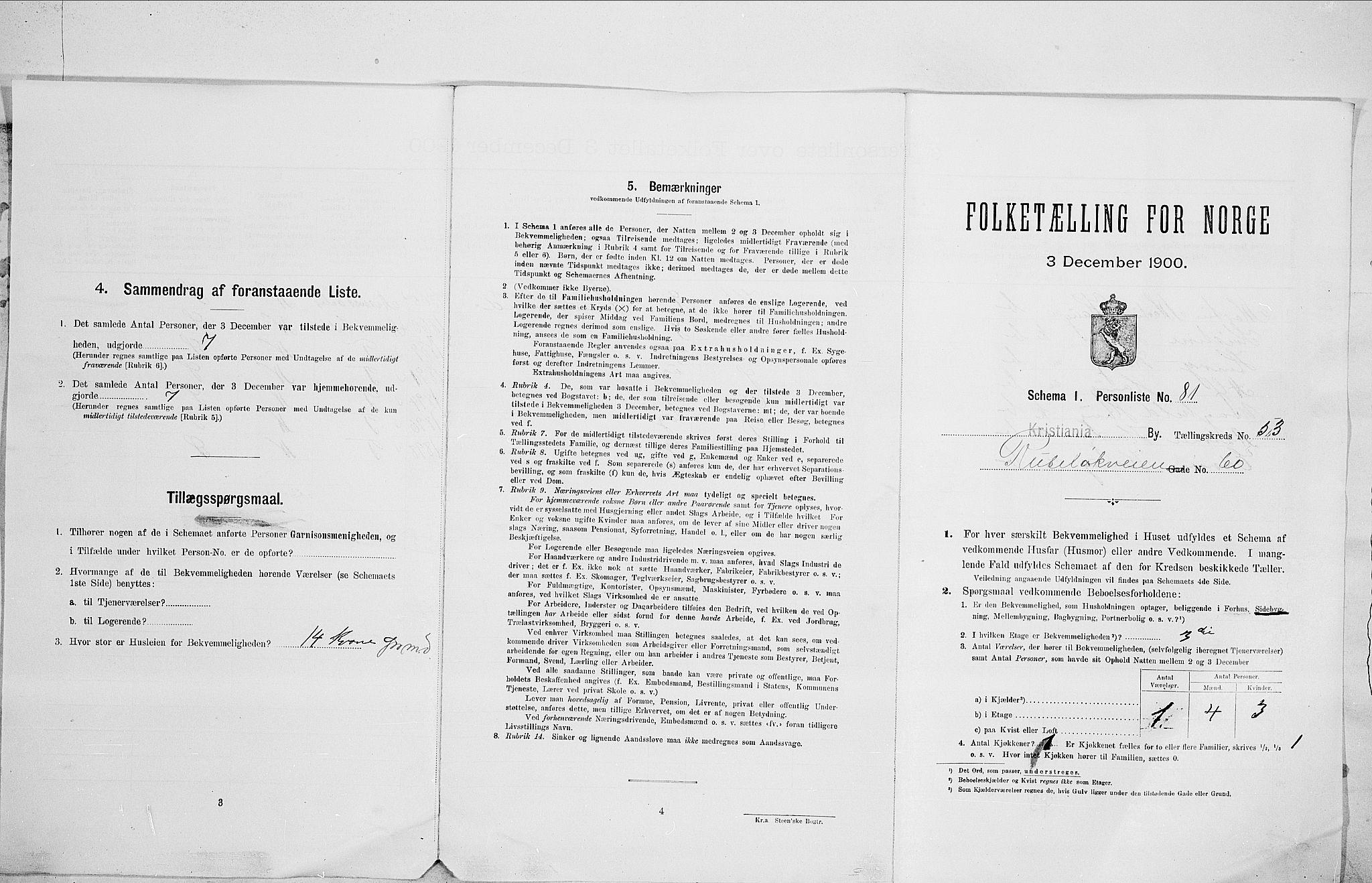 SAO, Folketelling 1900 for 0301 Kristiania kjøpstad, 1900, s. 77181