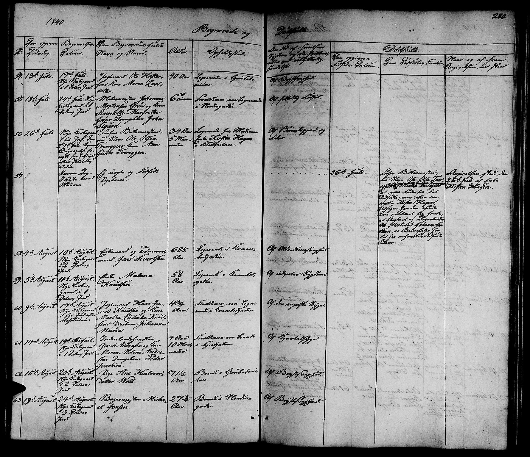 Ministerialprotokoller, klokkerbøker og fødselsregistre - Sør-Trøndelag, AV/SAT-A-1456/602/L0136: Klokkerbok nr. 602C04, 1833-1845, s. 280