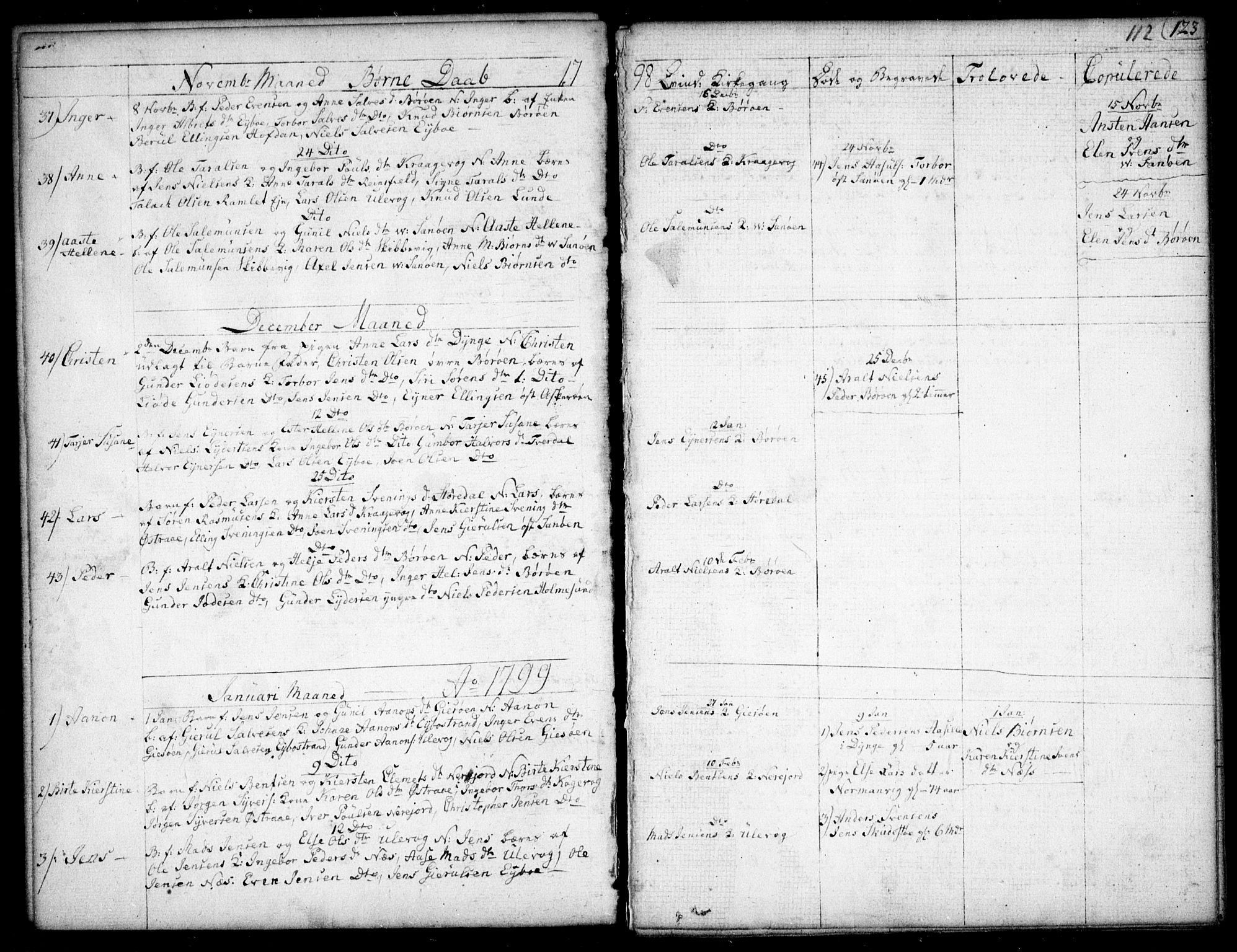 Dypvåg sokneprestkontor, SAK/1111-0007/F/Fb/Fba/L0007: Klokkerbok nr. B 7, 1762-1810, s. 112