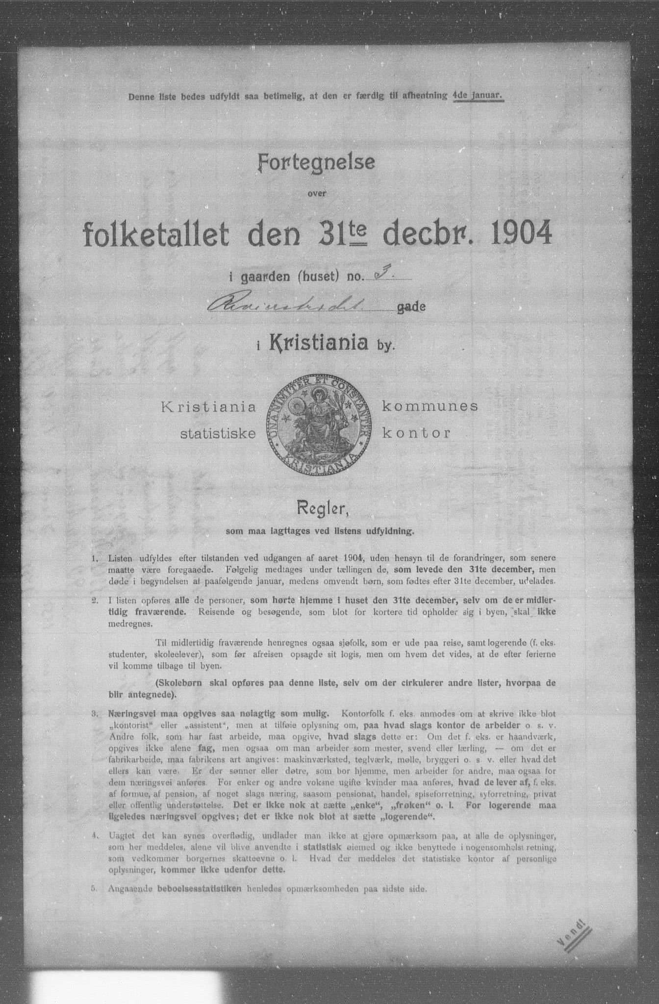 OBA, Kommunal folketelling 31.12.1904 for Kristiania kjøpstad, 1904, s. 15954