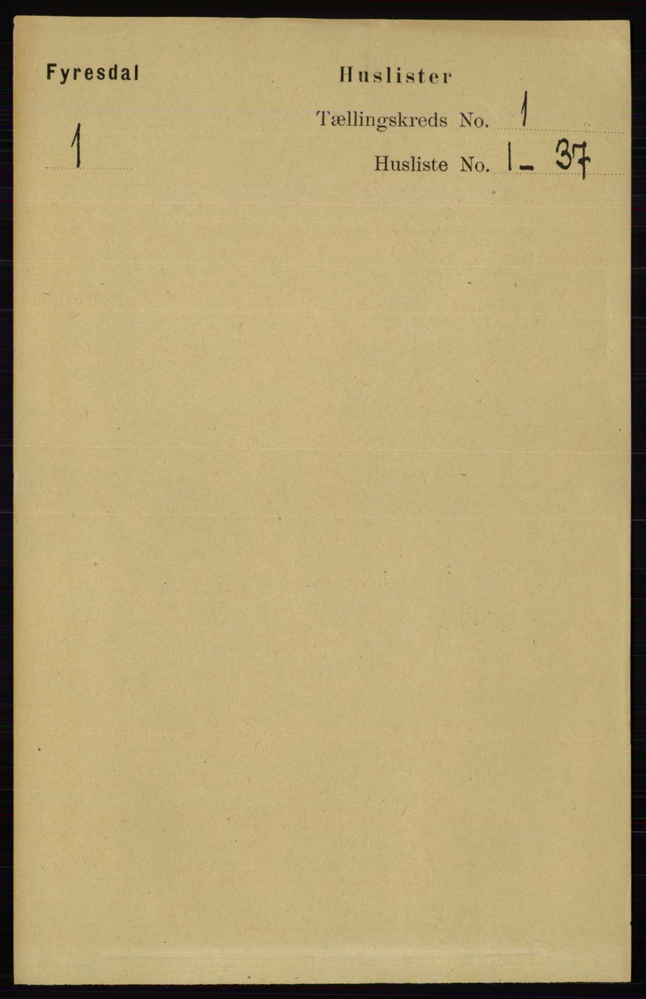 RA, Folketelling 1891 for 0831 Fyresdal herred, 1891, s. 23
