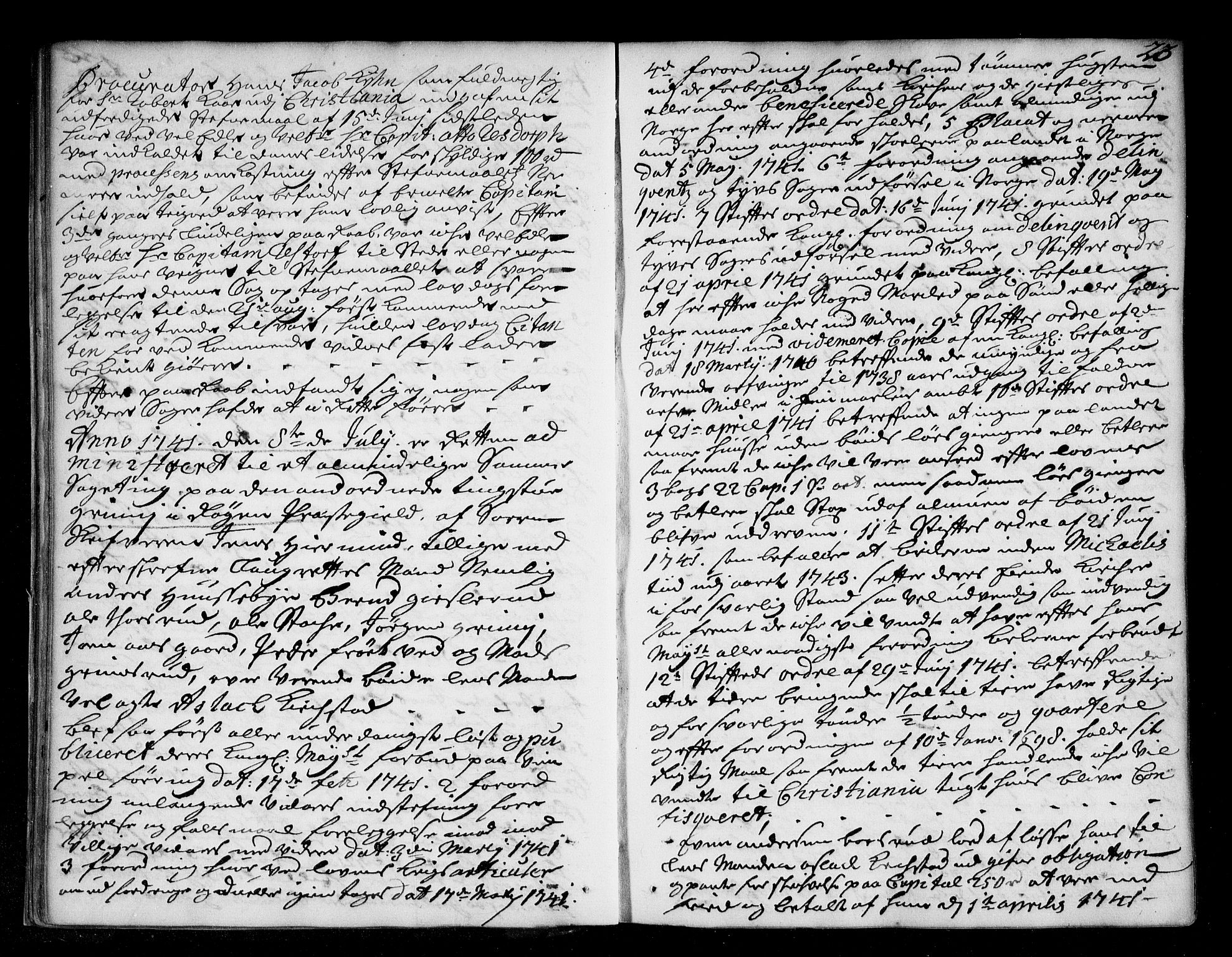 Lier, Røyken og Hurum sorenskriveri, AV/SAKO-A-89/F/Fa/L0050: Tingbok, 1741-1745, s. 23