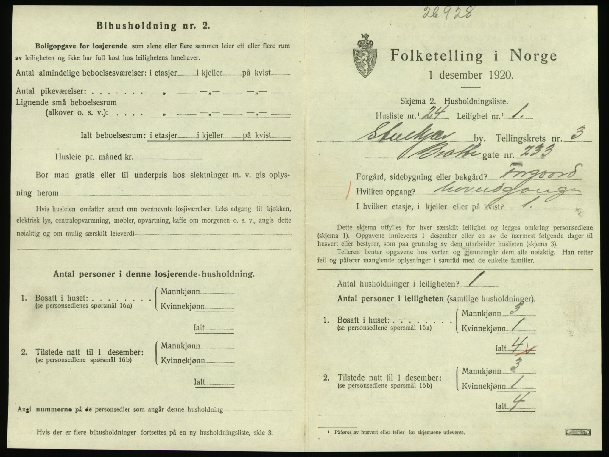 SAT, Folketelling 1920 for 1702 Steinkjer ladested, 1920, s. 1970