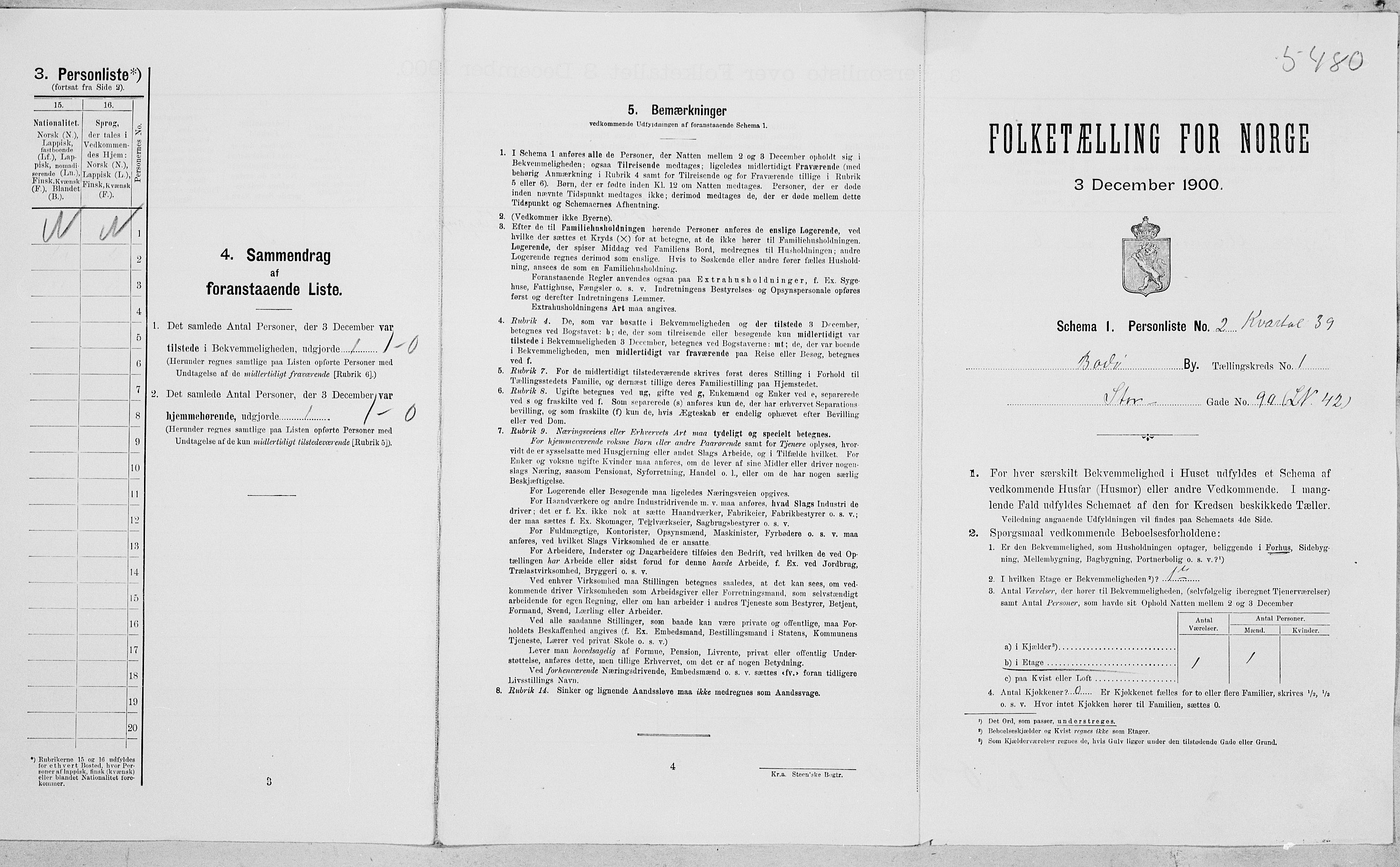 SAT, Folketelling 1900 for 1804 Bodø kjøpstad, 1900, s. 58