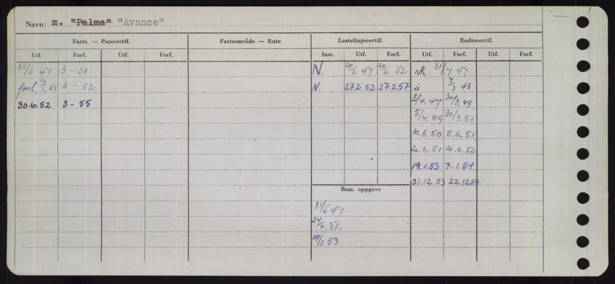 Sjøfartsdirektoratet med forløpere, Skipsmålingen, RA/S-1627/H/Hb/L0001: Fartøy, A-D, s. 124