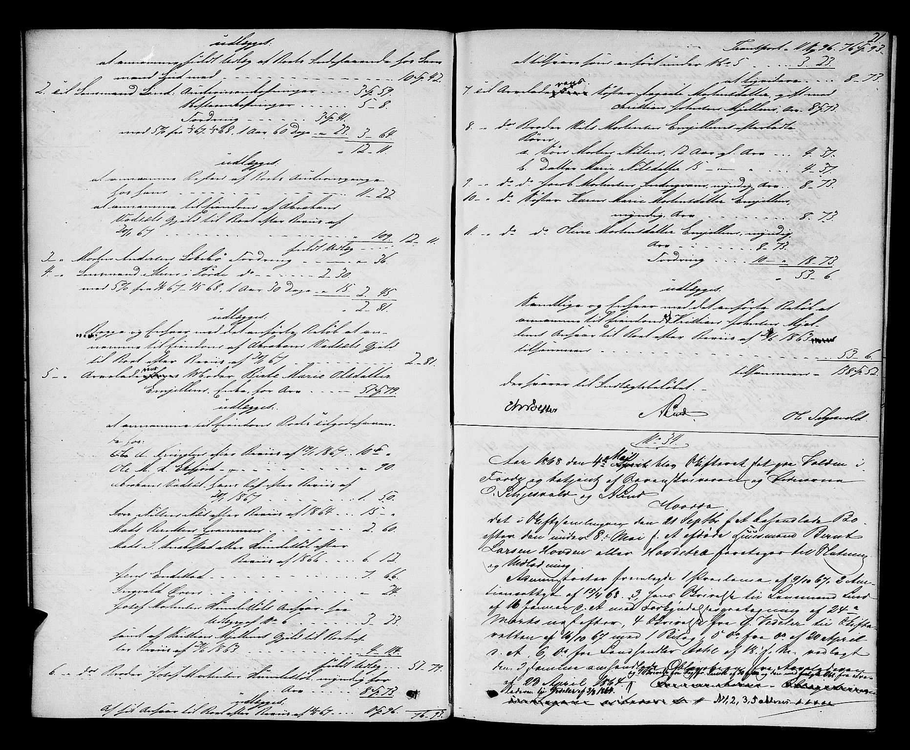 Sunnfjord tingrett, AV/SAB-A-3201/1/H/Hd/L0004: Skifteutlodningsprotokoll, 1868-1874, s. 20b-21a