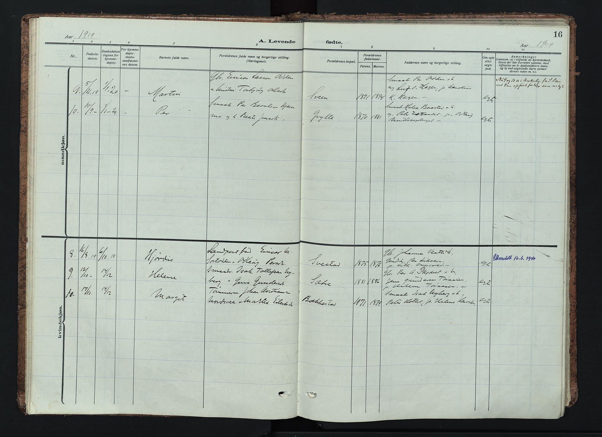 Trysil prestekontor, AV/SAH-PREST-046/H/Ha/Haa/L0016: Ministerialbok nr. 16, 1913-1946, s. 16