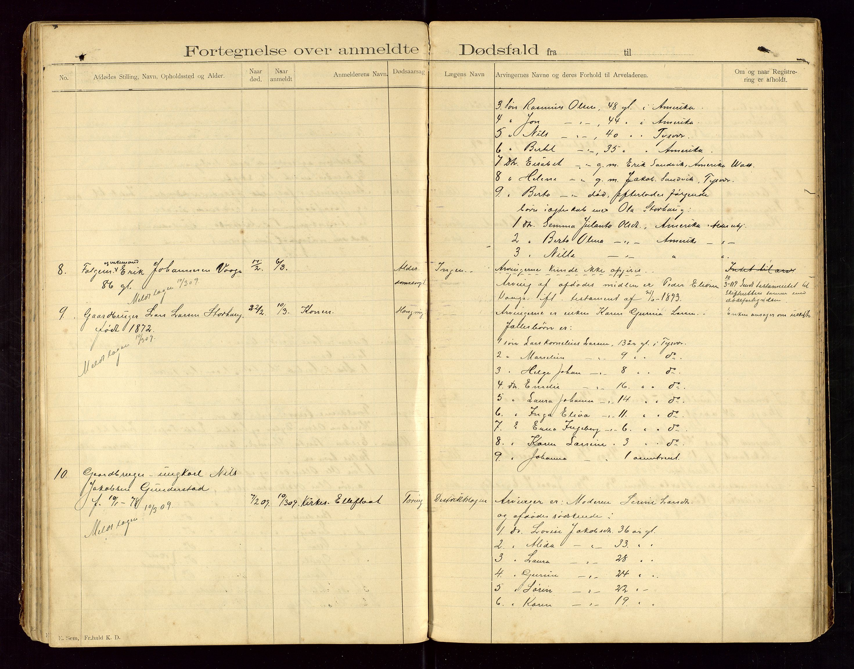 Tysvær lensmannskontor, AV/SAST-A-100192/Gga/L0002: "Dødsfalds-Protokol for Lensmanden i Tysvær Lensmandsdistrikt", 1897-1916