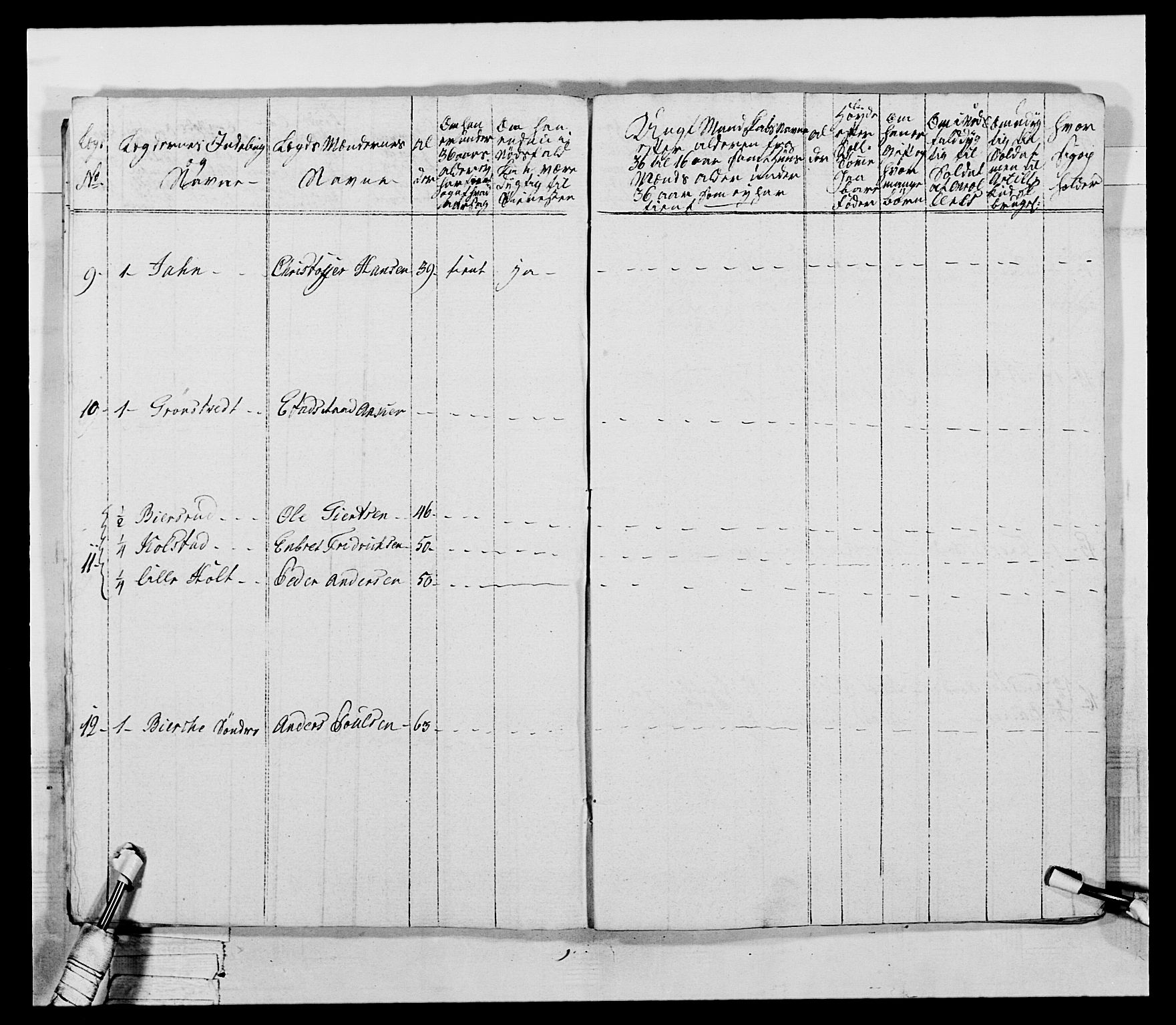 Generalitets- og kommissariatskollegiet, Det kongelige norske kommissariatskollegium, AV/RA-EA-5420/E/Eh/L0045: 2. Akershusiske nasjonale infanteriregiment, 1789, s. 351