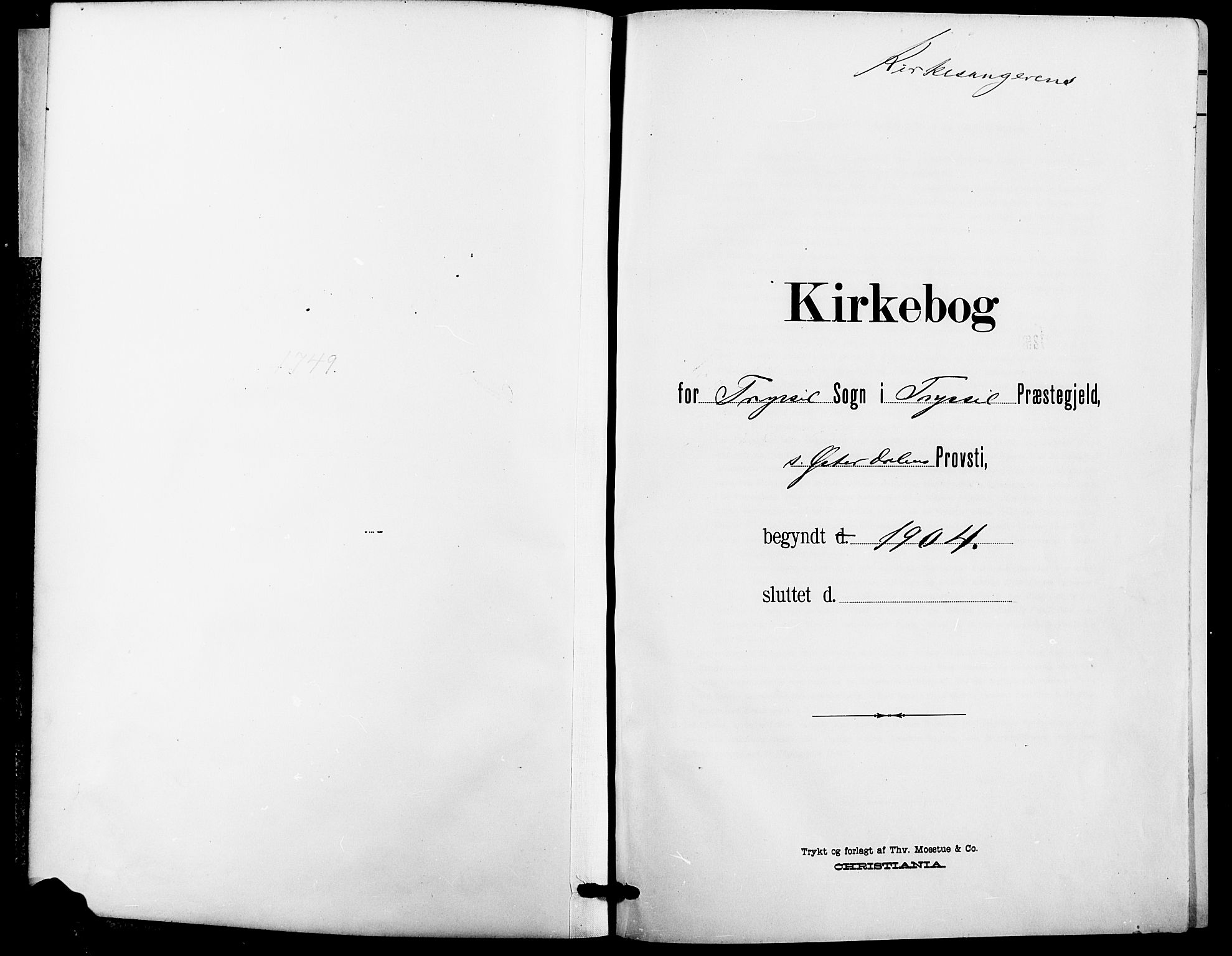 Trysil prestekontor, SAH/PREST-046/H/Ha/Hab/L0009: Klokkerbok nr. 9, 1904-1924