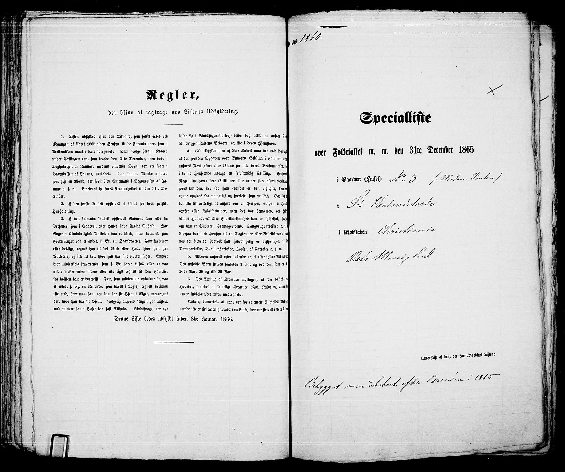 RA, Folketelling 1865 for 0301 Kristiania kjøpstad, 1865, s. 4173