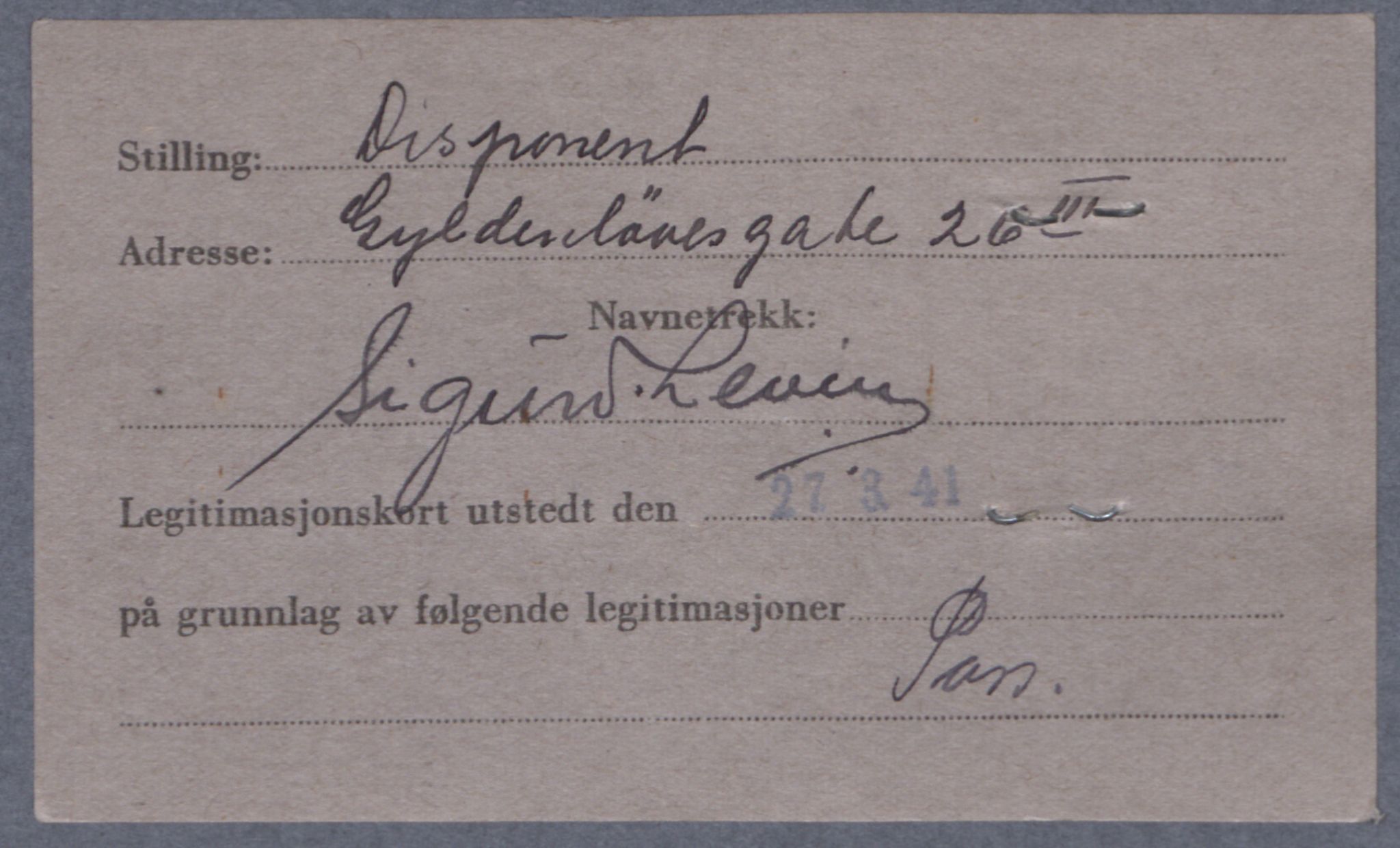 Sosialdepartementet, Våre Falne, RA/S-1708/E/Ee/L0021A: Fotografier av jøder på legitimasjonskort (1941-42), 1941-1942, s. 232