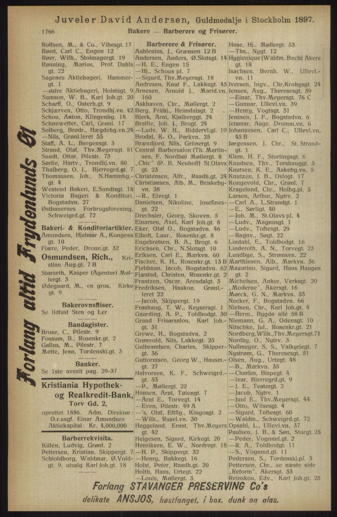 Kristiania/Oslo adressebok, PUBL/-, 1914, s. 1766