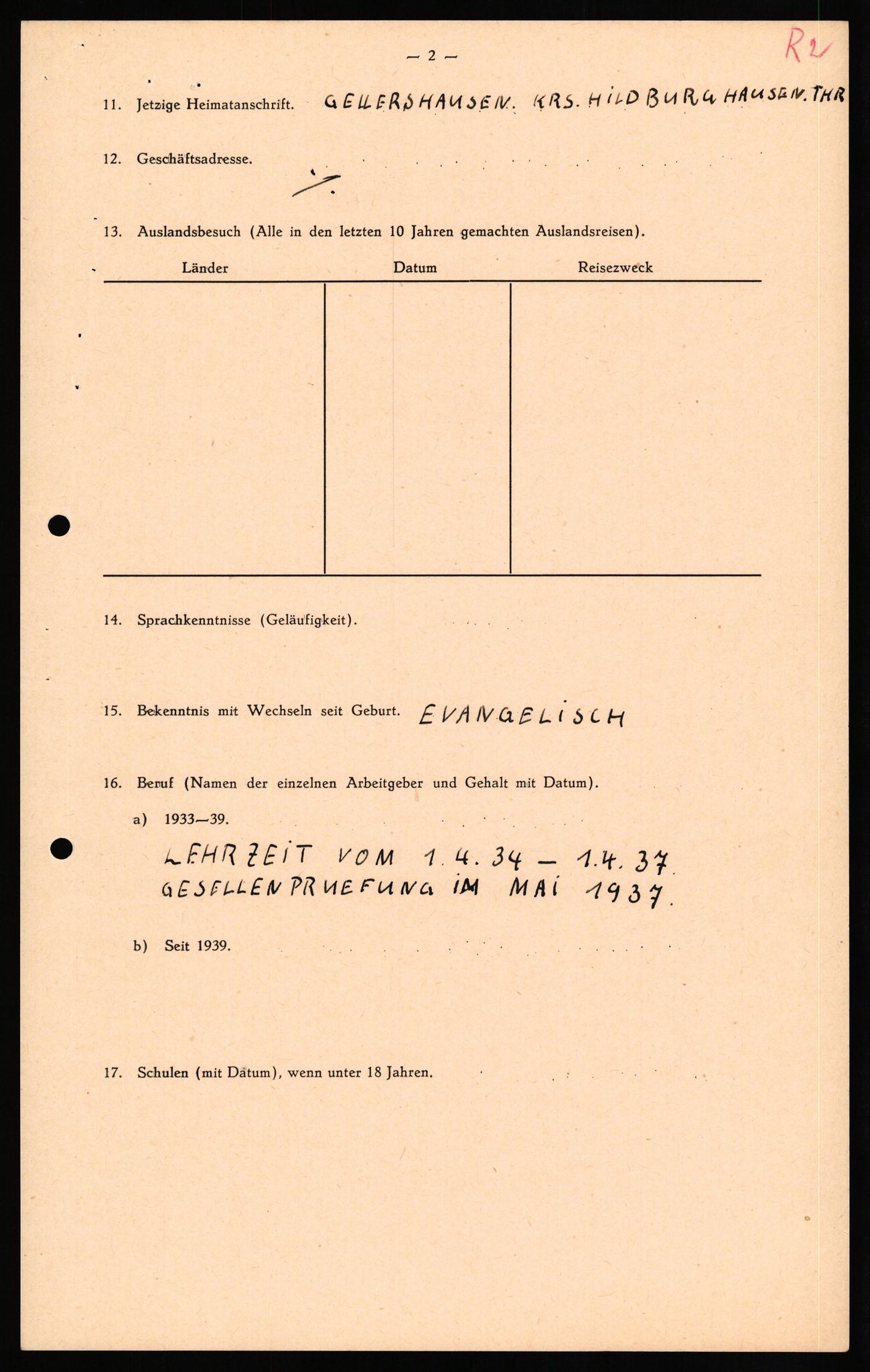 Forsvaret, Forsvarets overkommando II, AV/RA-RAFA-3915/D/Db/L0028: CI Questionaires. Tyske okkupasjonsstyrker i Norge. Tyskere., 1945-1946, s. 175